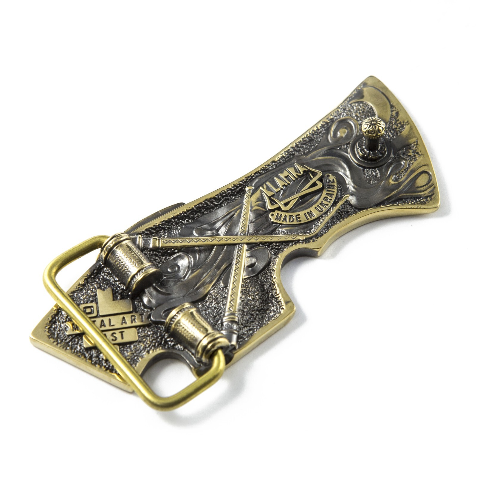 Brass belt buckle Bartka, Handmade Ukraine Ax belt buckle, Solid brass ax buckle