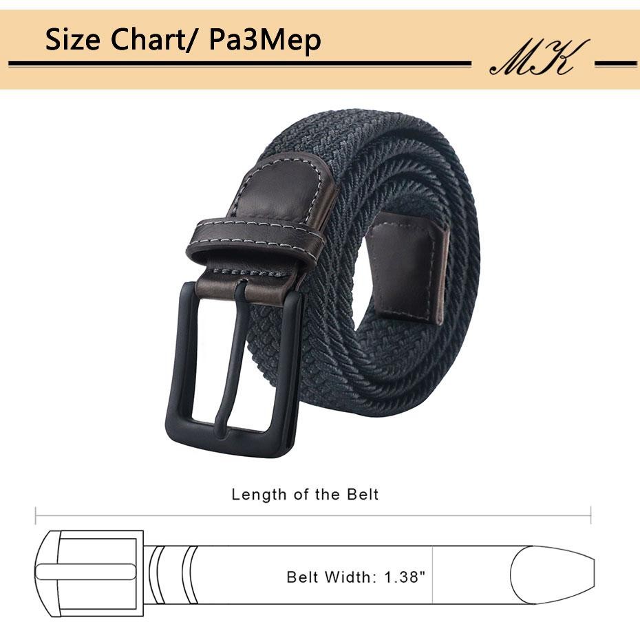 MaiKun Men&rsquo;s Canvas Tactical Belt Military Web Belt Elastic Metal Buckle Jeans