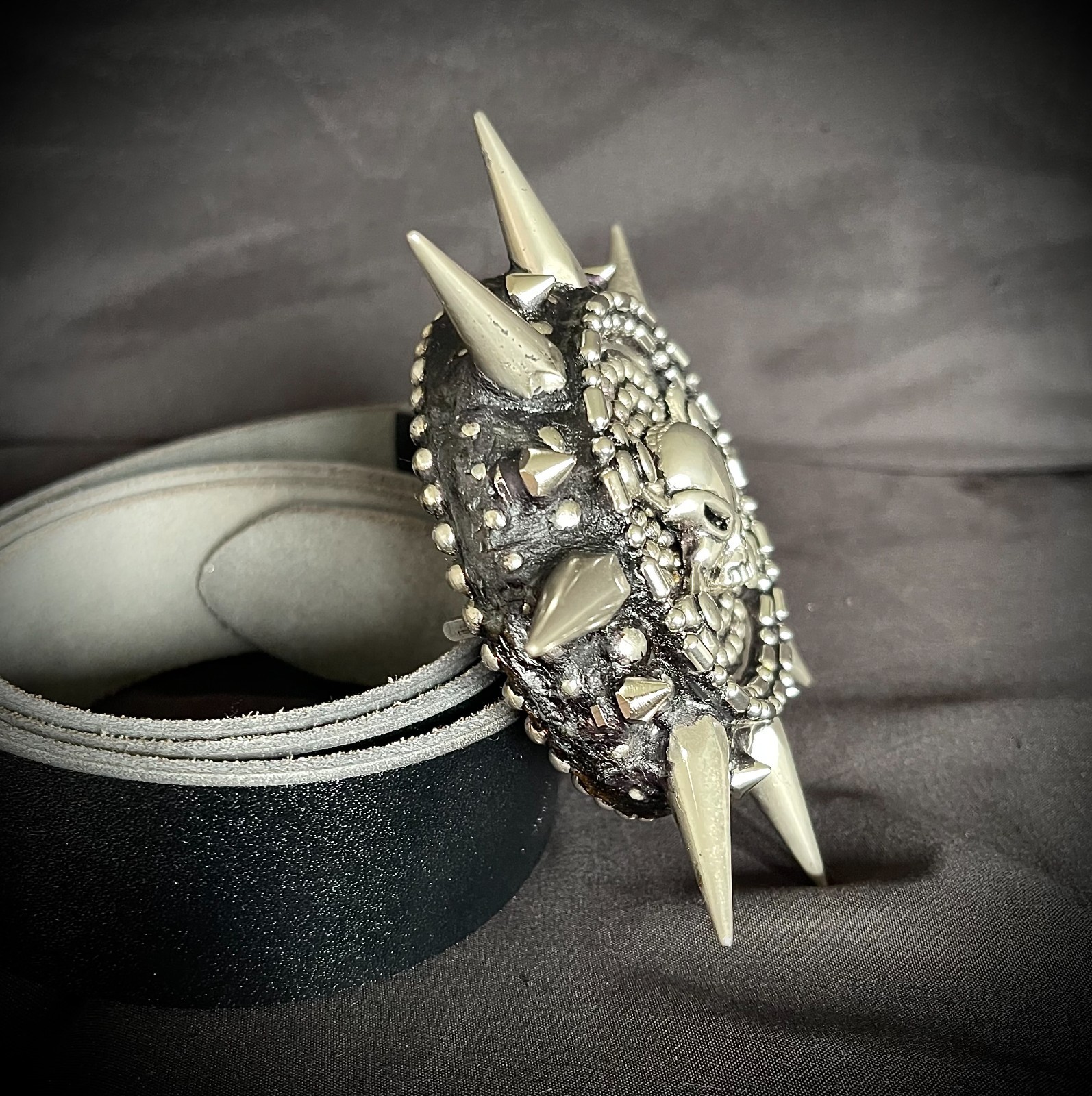 Skull Spiked Belt Buckle Archive 2007-09 Reworked 2026 OOAK Darren McNeese
