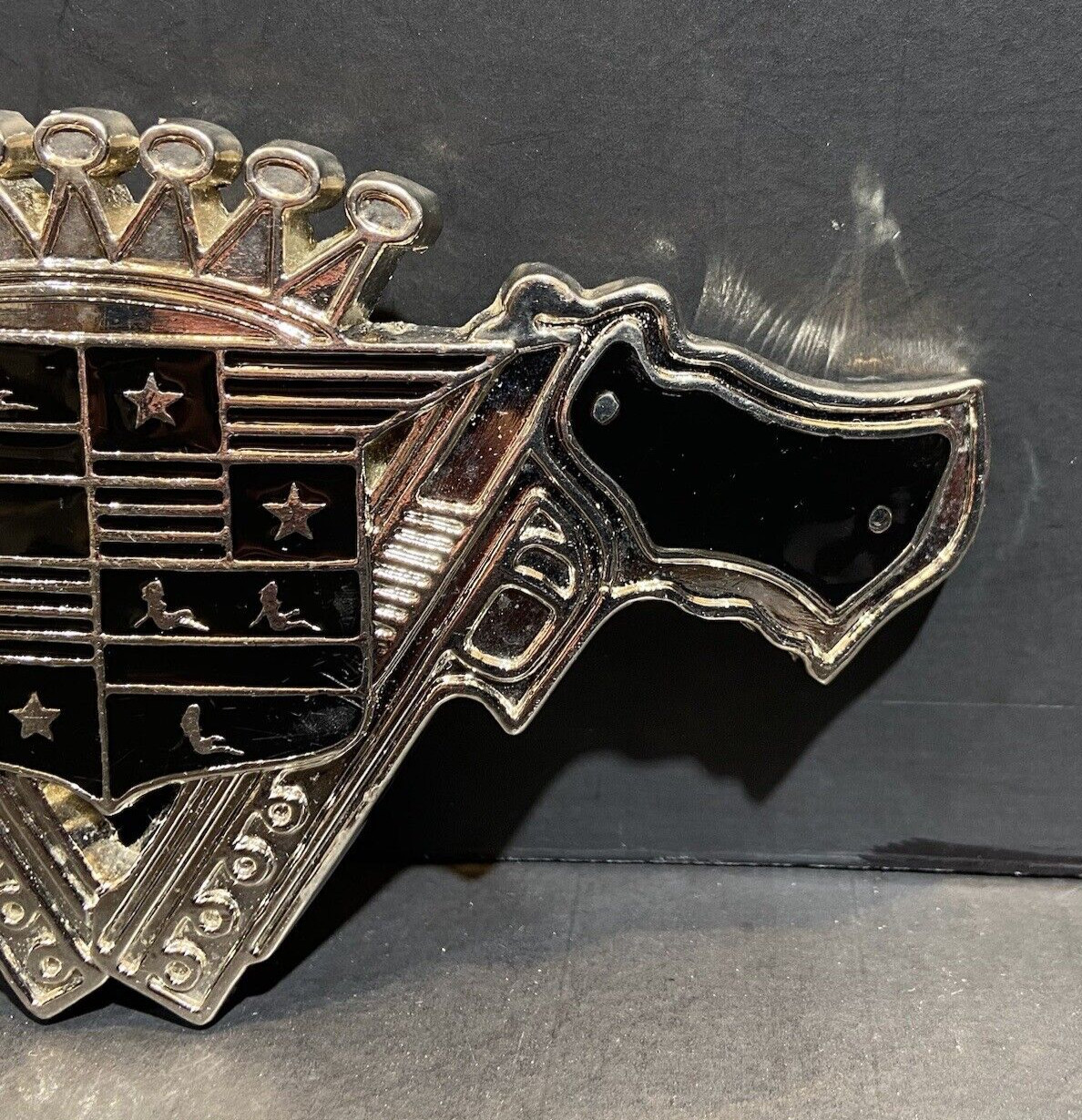 187 Inc Belt Buckle Guns Crest Emblem Black Enamel Silver Tone w/ Bottle Opener
