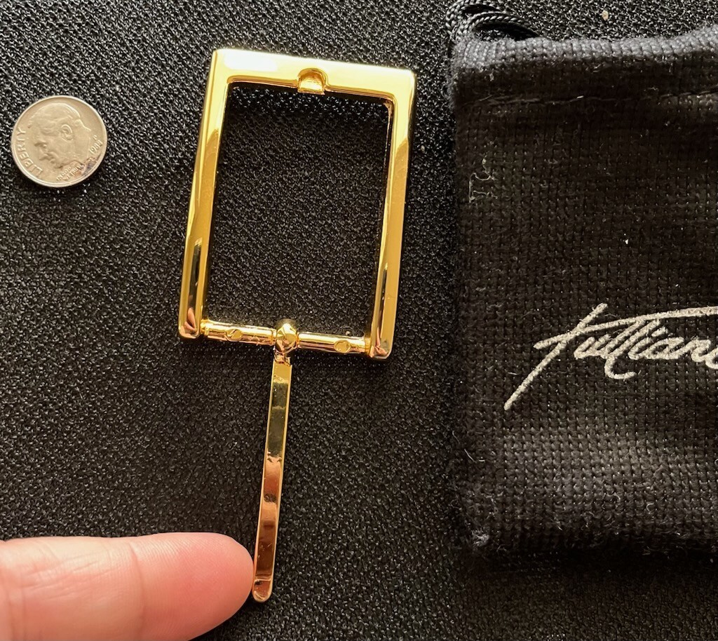 Tulliani Gold Tone Belt Buckle – NEW in Pouch