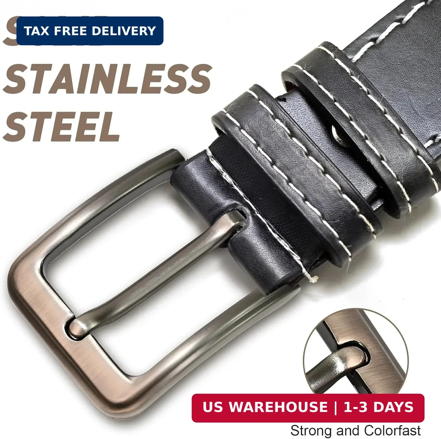 Metal Belt with Buckle Classic Unisex Replacement Belt Buckle For All Kinds of D