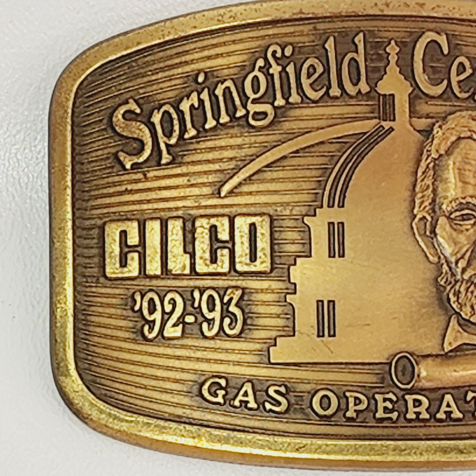 Springfield Centurions Belt Buckle Cilco &rsquo;92-&rsquo;93 Gas Operations Central Illinois