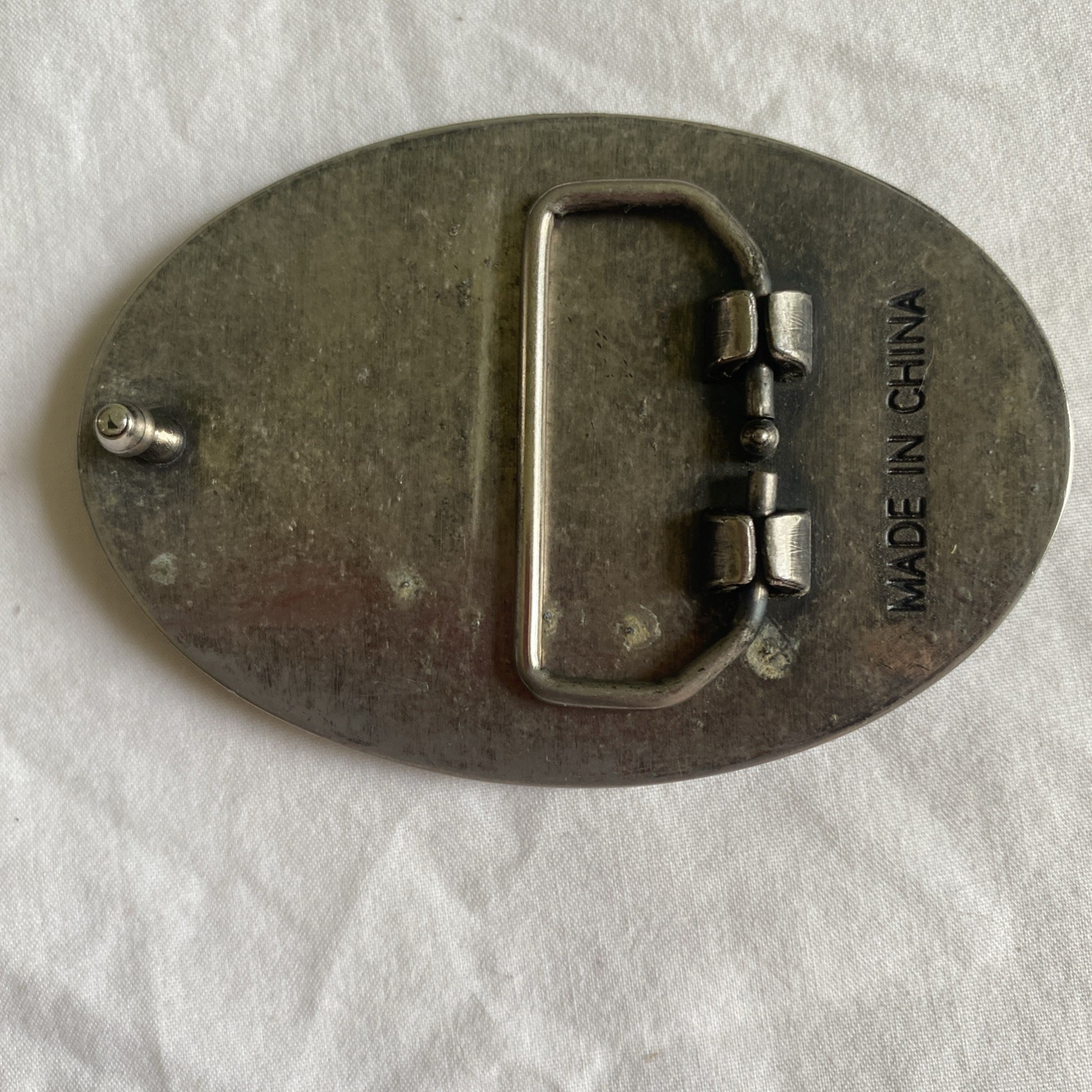 Genuine Dickies Raised Lettering Company Logo Metal Color Belt Buckle
