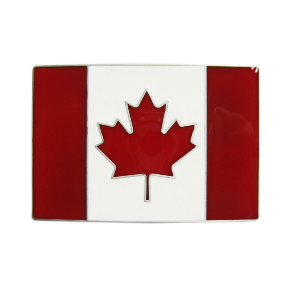 Enamel Leaf Canada Flag Vintage Belt Buckle Boucle de Ceinture also Stock in US