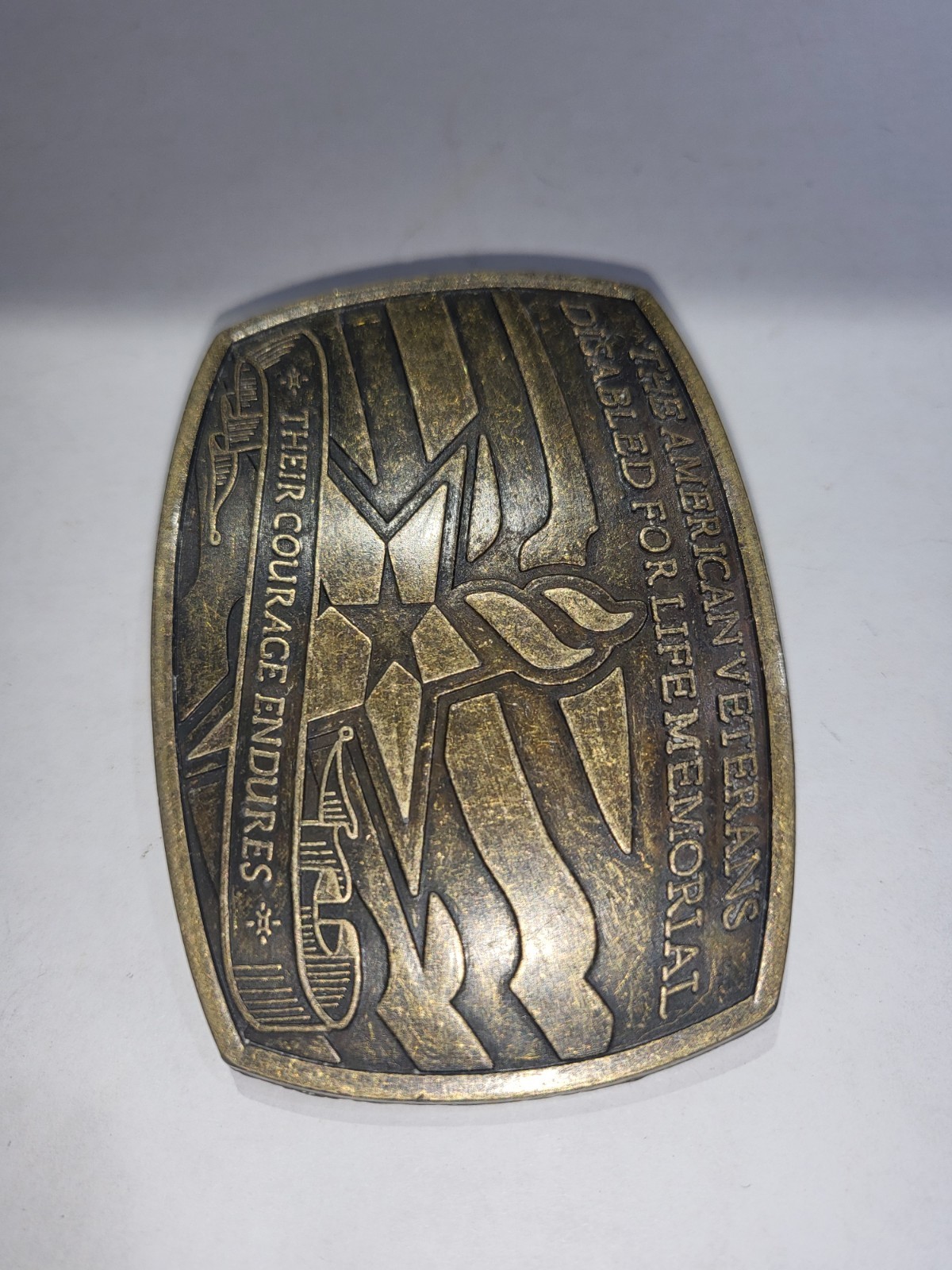 The American Veterans Disabled for Life Memorial Belt Buckle 2007 No. 0369