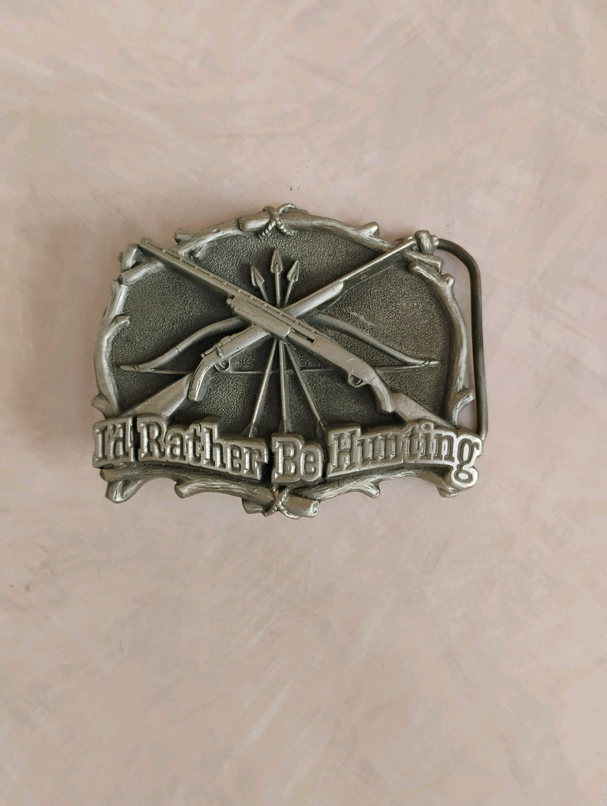 I&rsquo;d Rather Be Hunting Belt Buckle Ride Shotgun