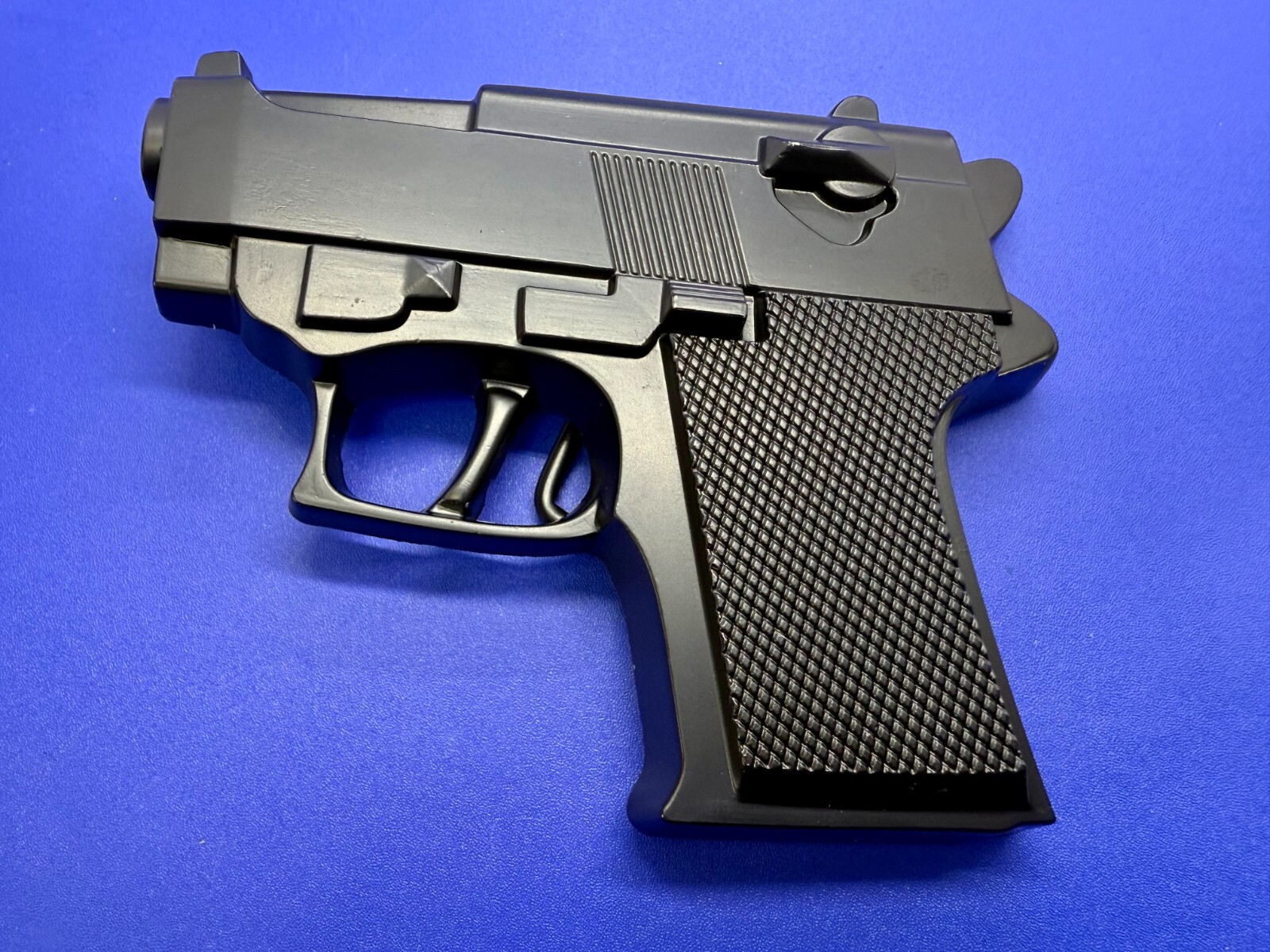 Gun Handgun Pistol Figural Cutout Novelty Mag Cosplay Black 5&Prime; Belt Buckle