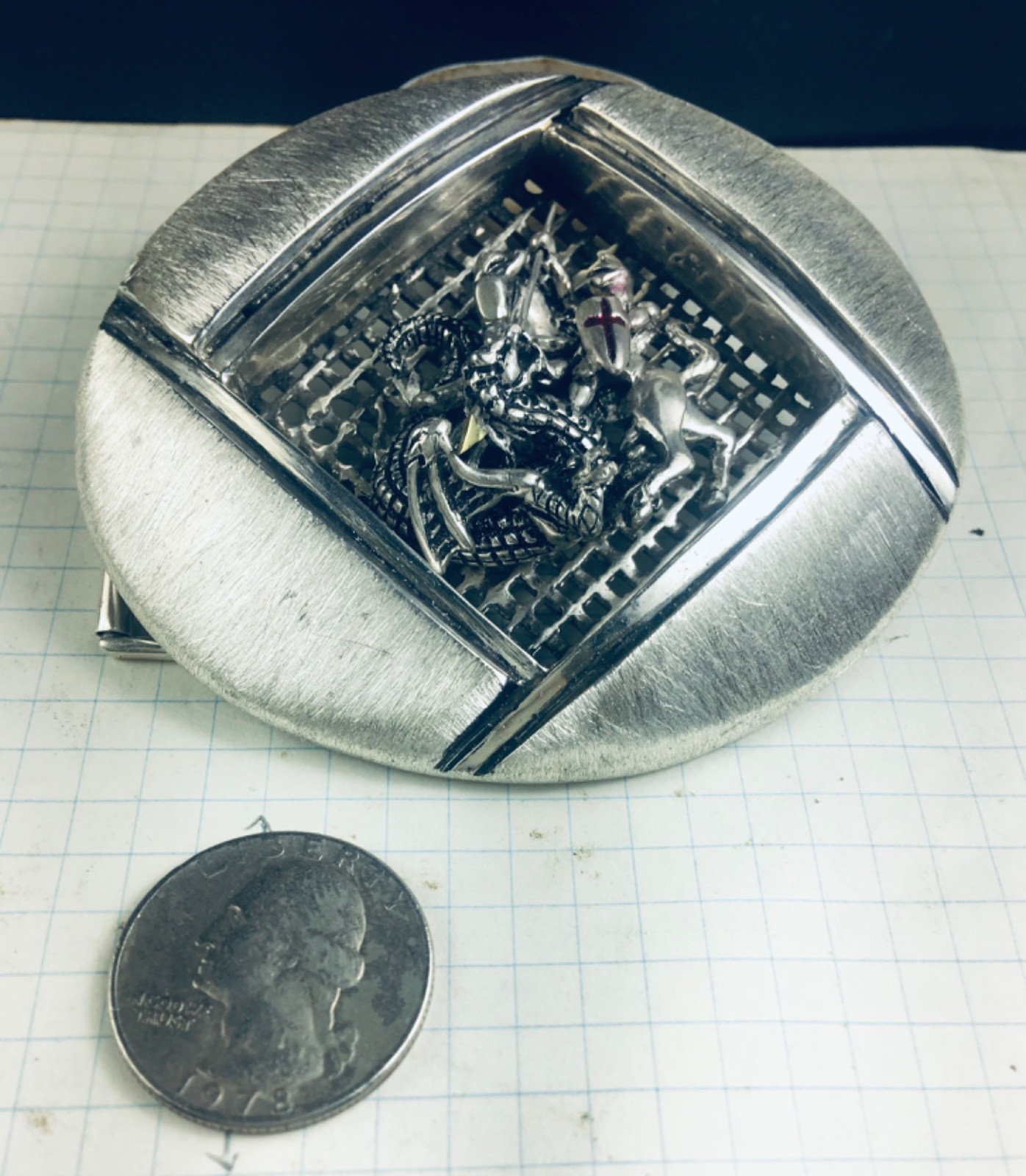 Artisan made 10 k gold Roman She wolf sterling silver ring
