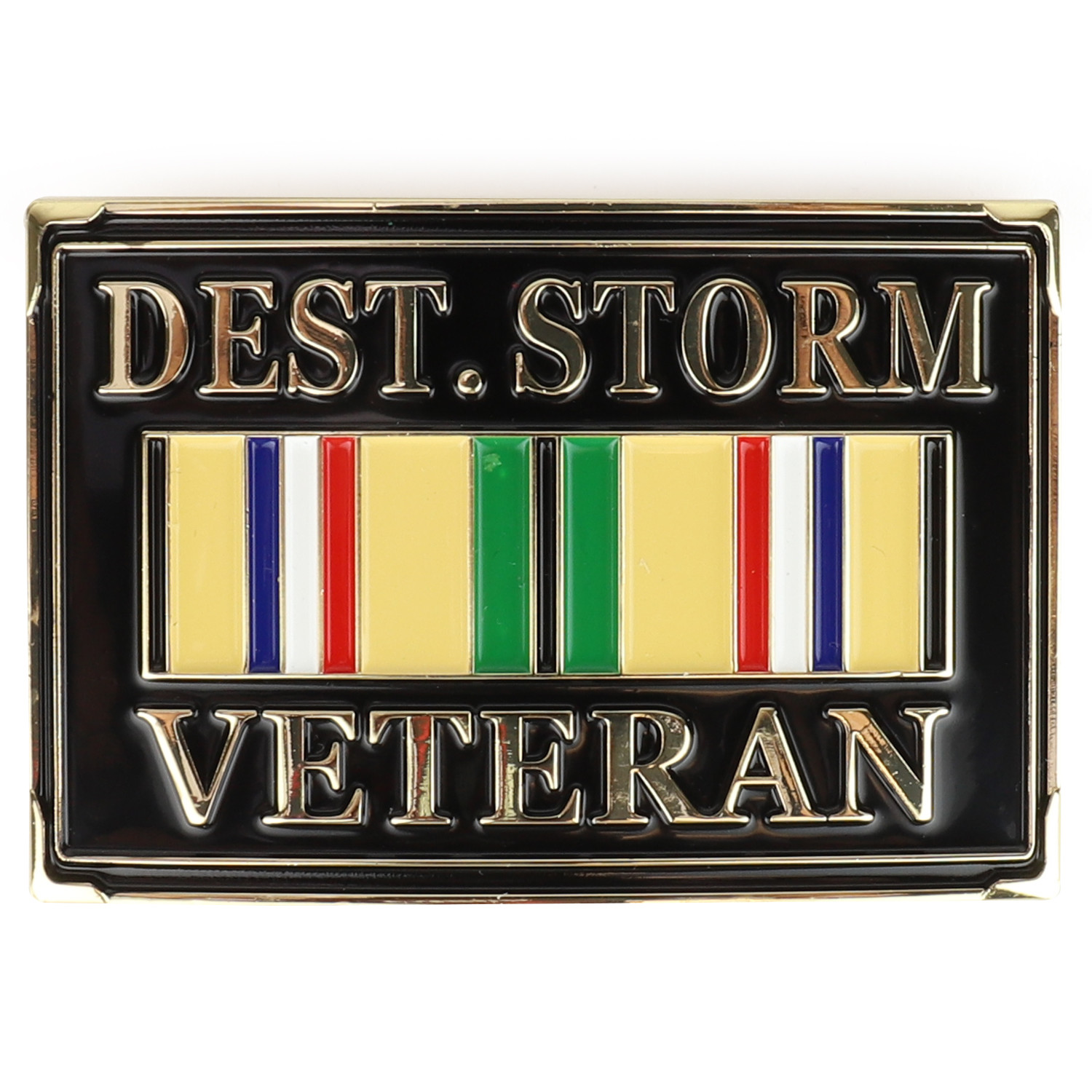 Desert Storm Veteran Military Ribbon Metal Belt Buckle – FREE SHIPPING