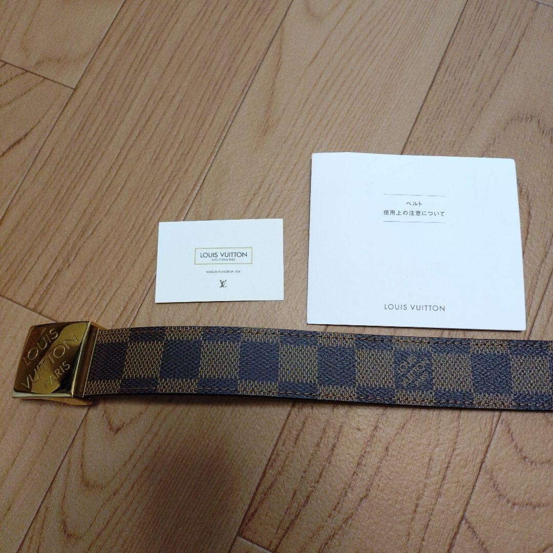 Louis Vuitton Pre-Owned Damier Belt Navy Brown