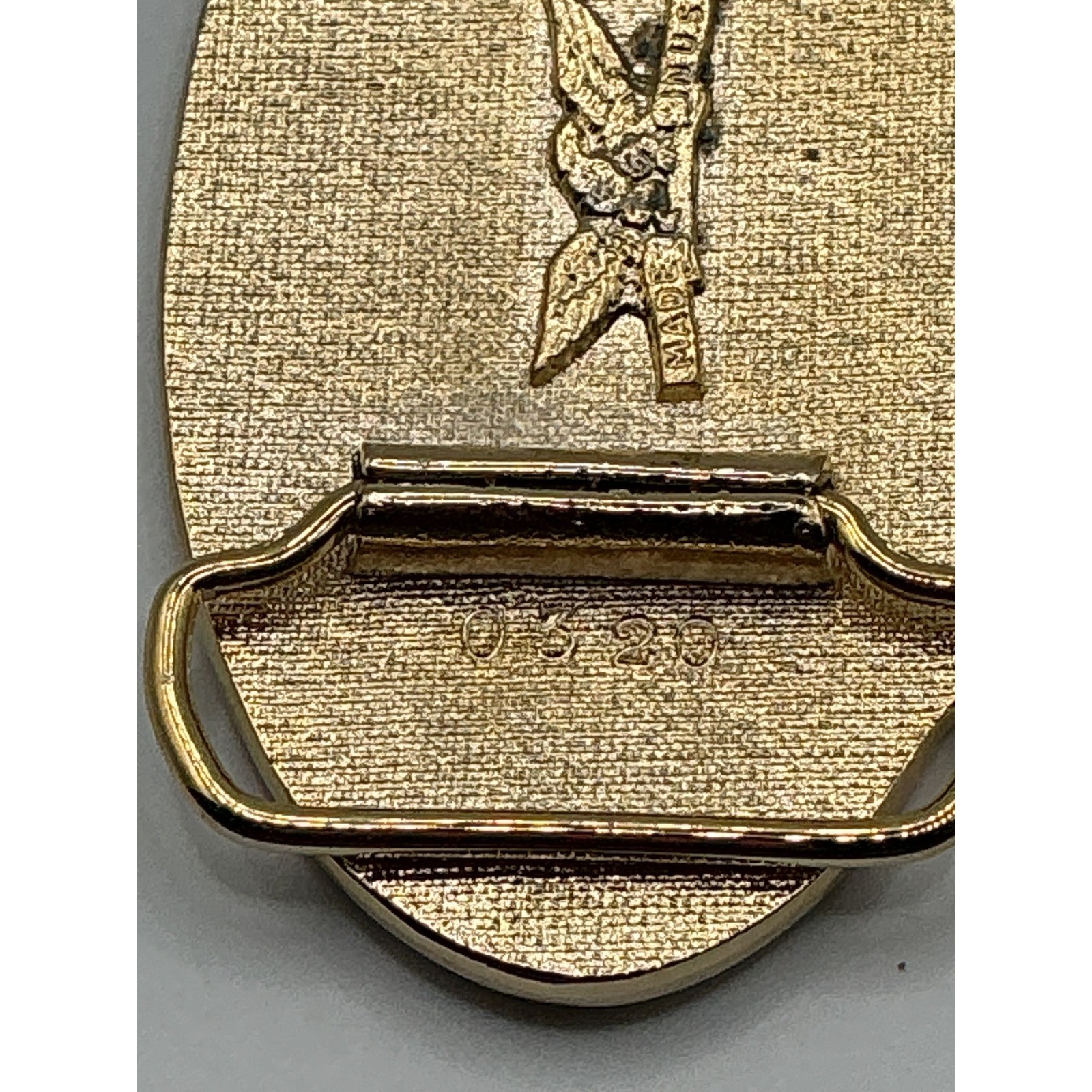Pure Country Belt Buckle Gold Tone Enamel Guitar Cowboy Hat Made in USA 0320