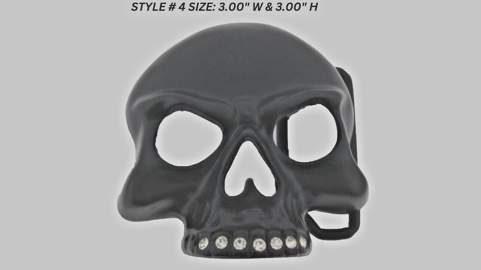 Black Skull Belt Buckles Men Skeleton Rhinestones Halloween Party Costume Pirate