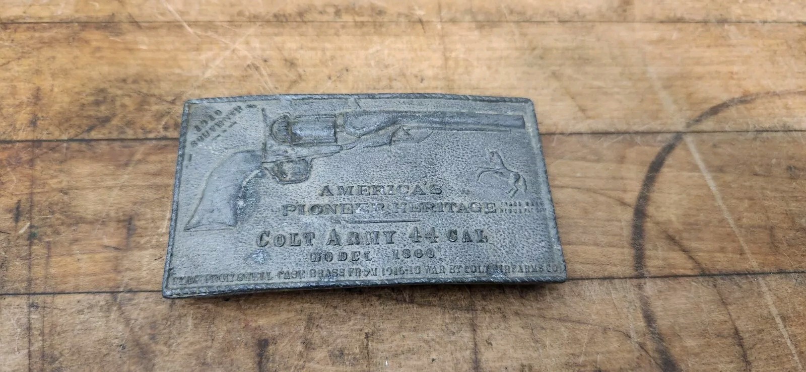 Vintage Belt Buckle Colt 44 Cal Model 1860 Army America&rsquo;s Pioneer Heritage