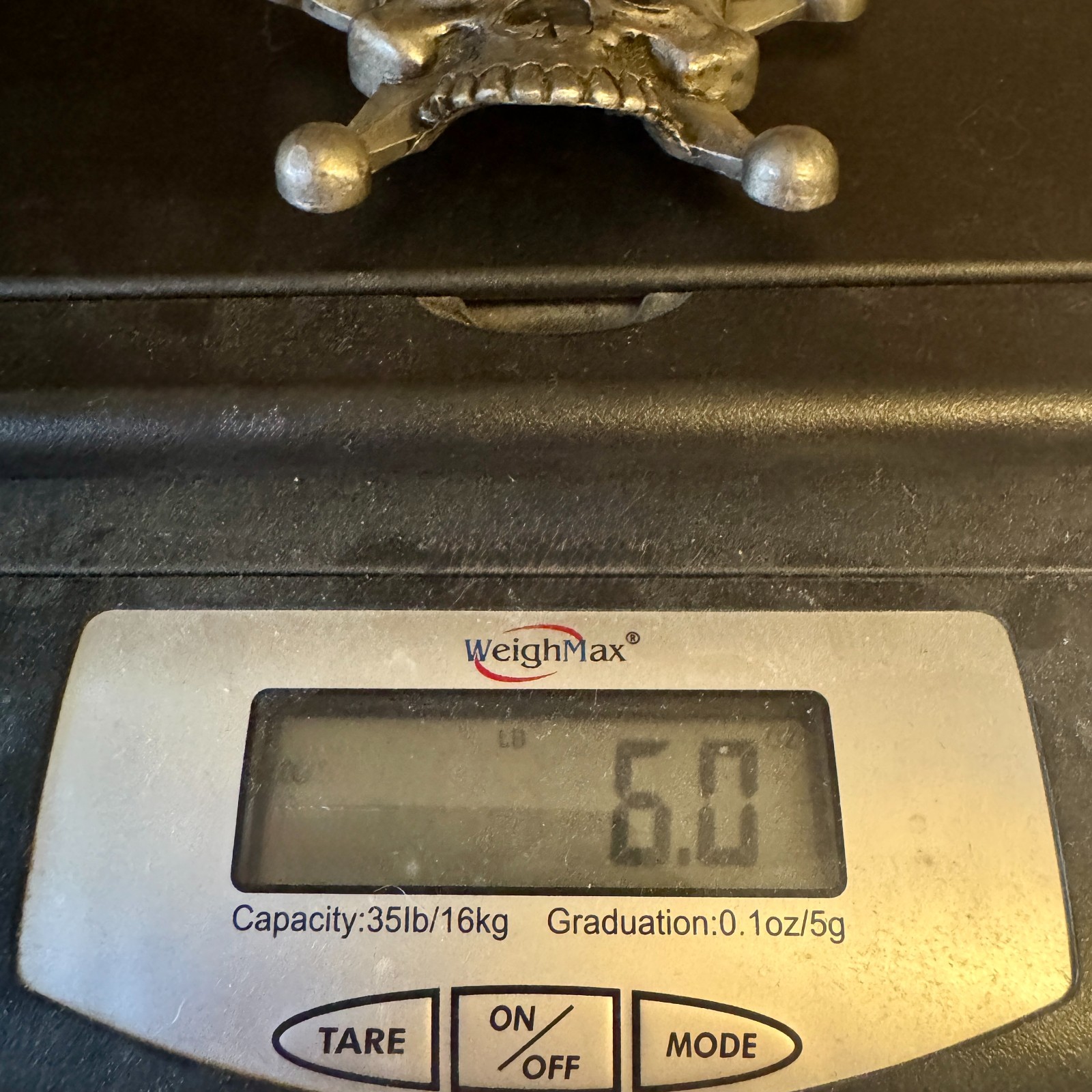 Heavy Metal Mfg Skull Crossbones Pirate Belt Buckle USA Incomplete As-Is