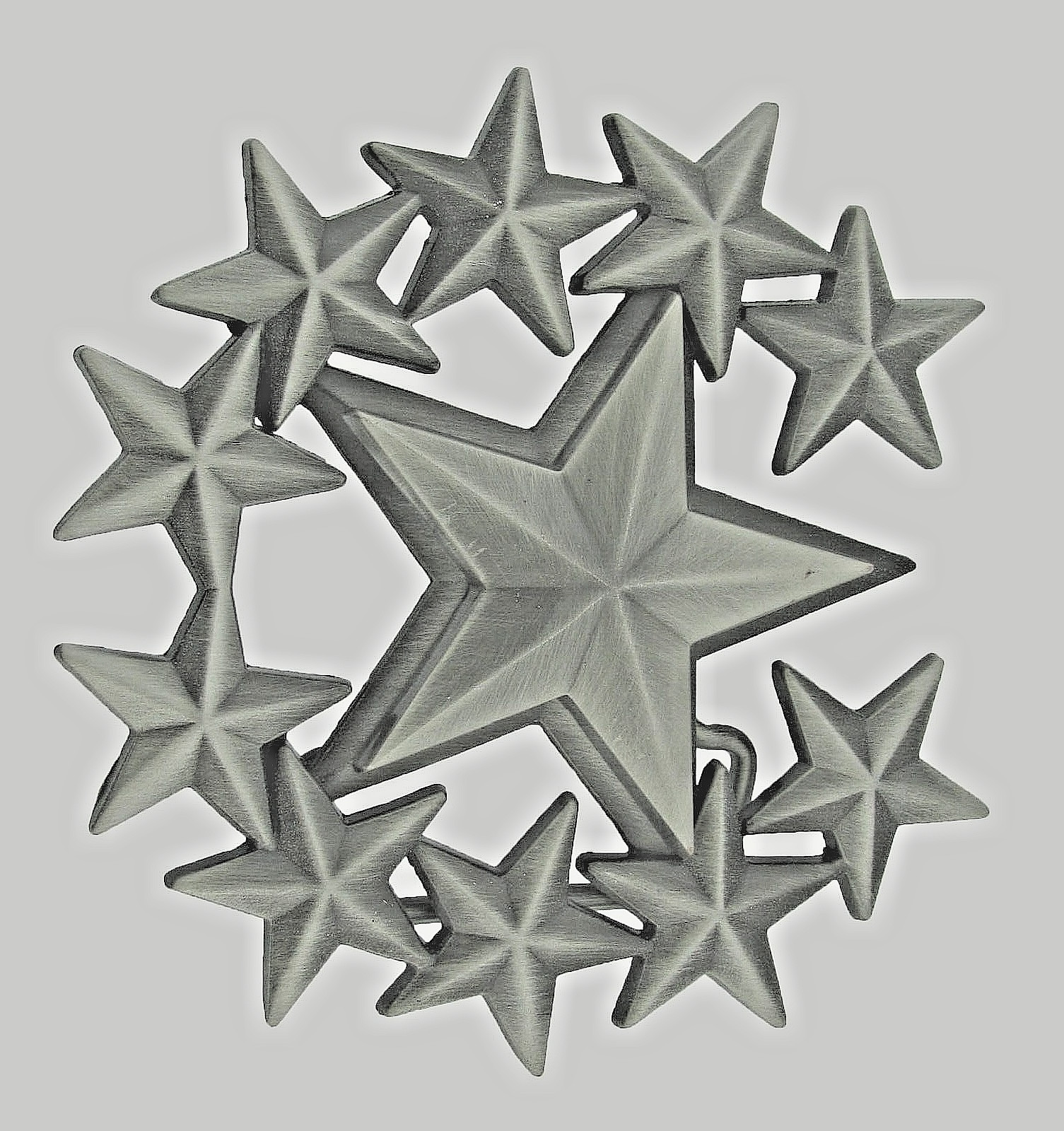 New Star Belt Buckle Cowboy Style Antique Gray Metal Western Rodeo Men Women