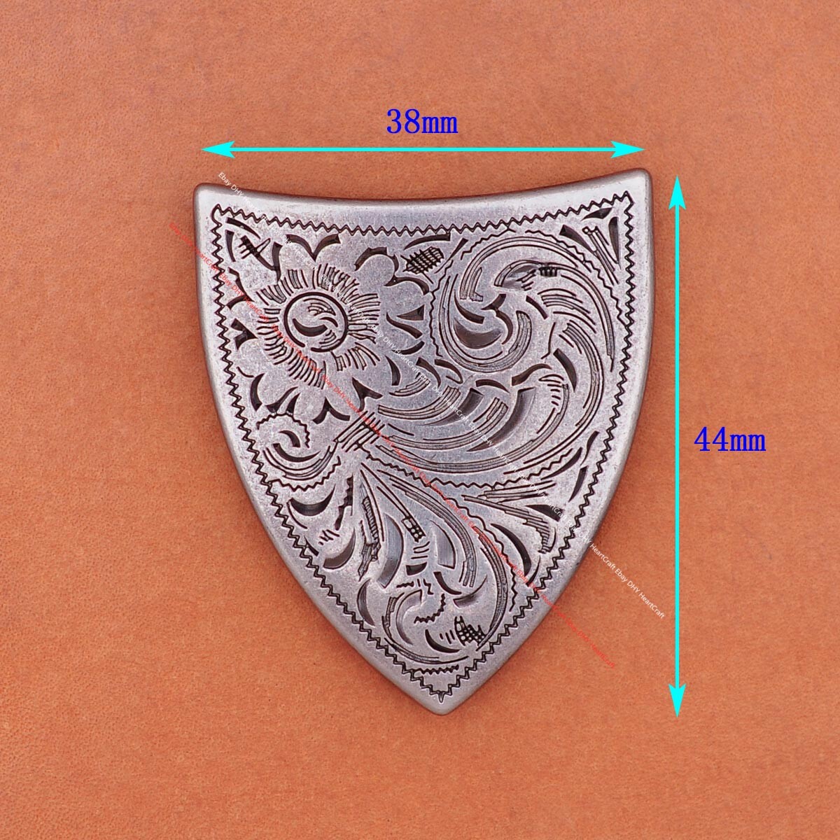 Vintage Silver Cowboy Ranger Floral 5 pc Set Western Belt Buckle fit 1-1/2&Prime; Belt