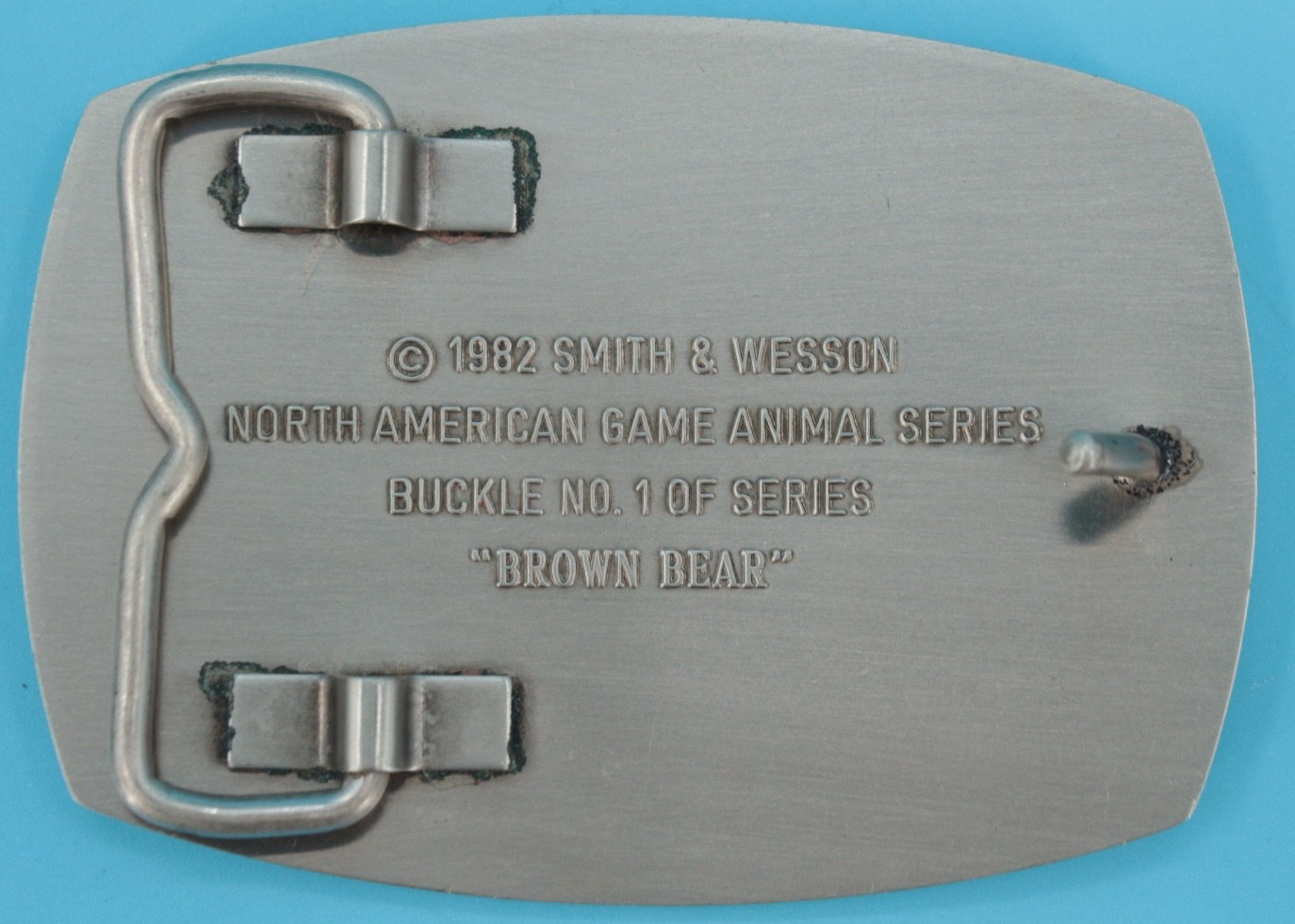 VTG 80s Smith & Wesson « Brown Bear » Western Belt Buckle
