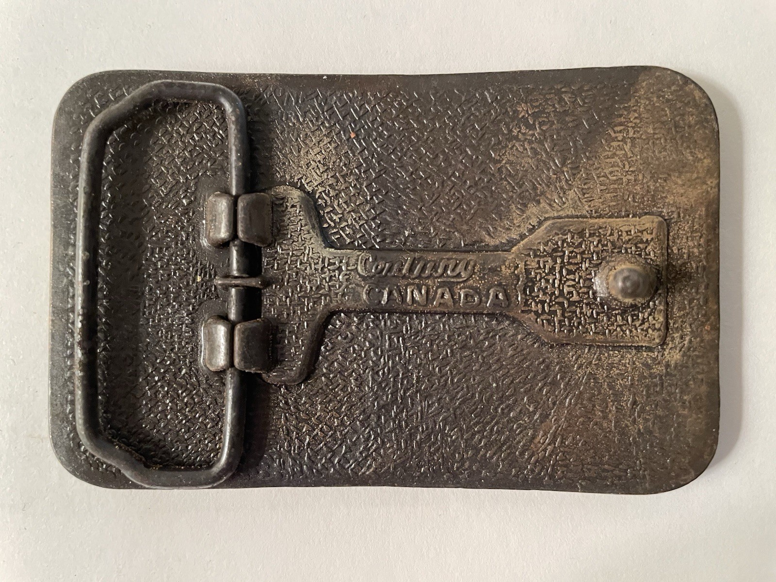 Vintage Canada Belt Buckle Maple Leaf Buckle Copper Metal Made By Century