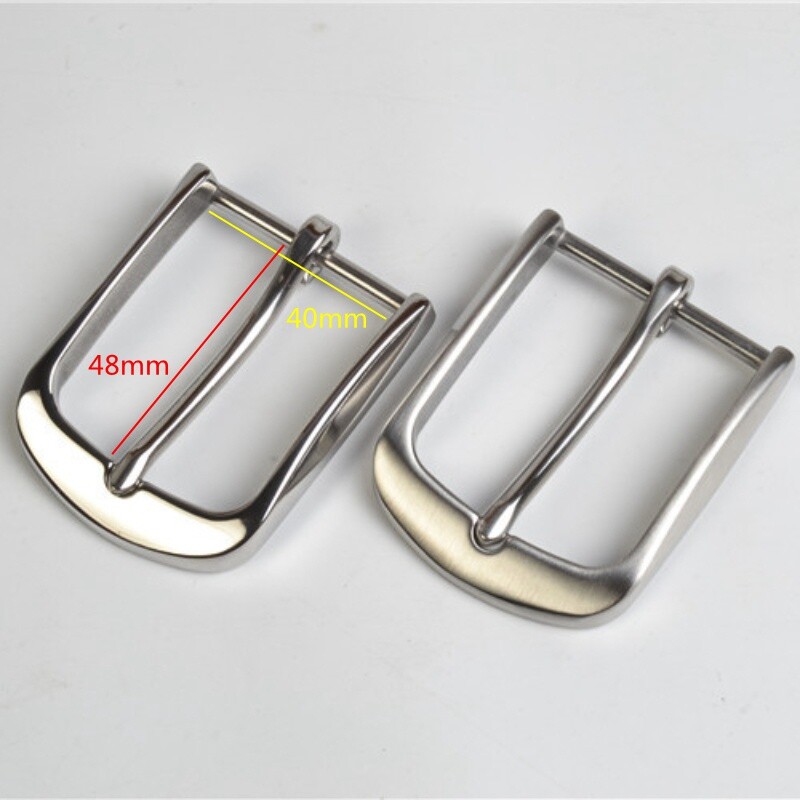 Replacement Stainless Steel Single Prong Rectangle Leather Belt Buckle 40mm