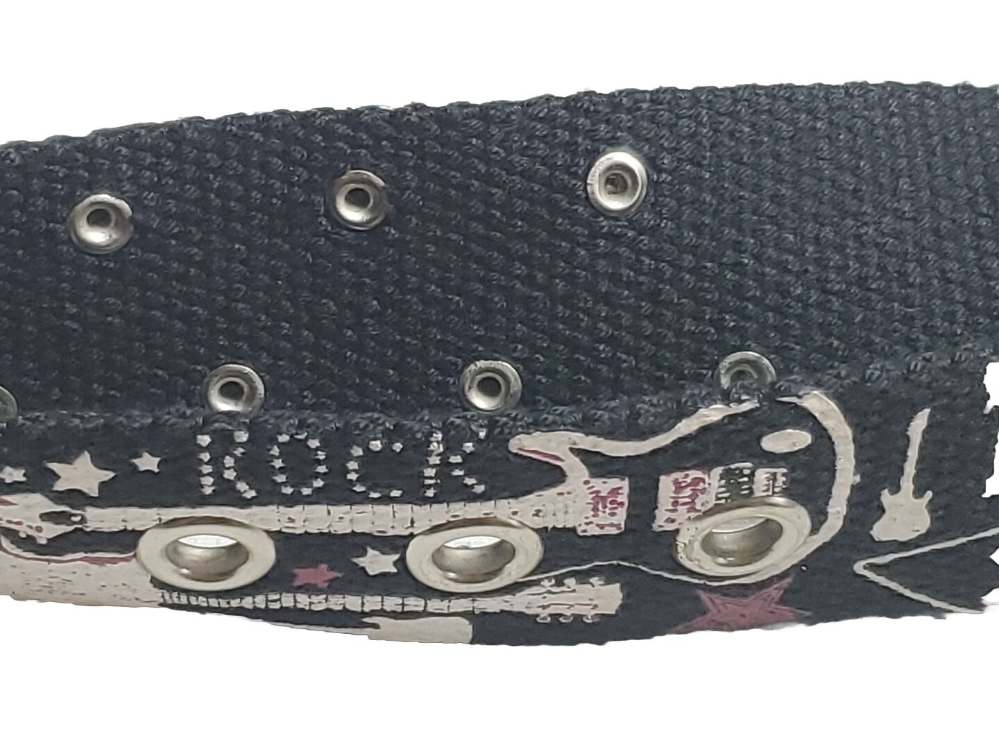 Belt Rock Guitar Music Star Studded Metal Buckle Sz 36- 40 In L