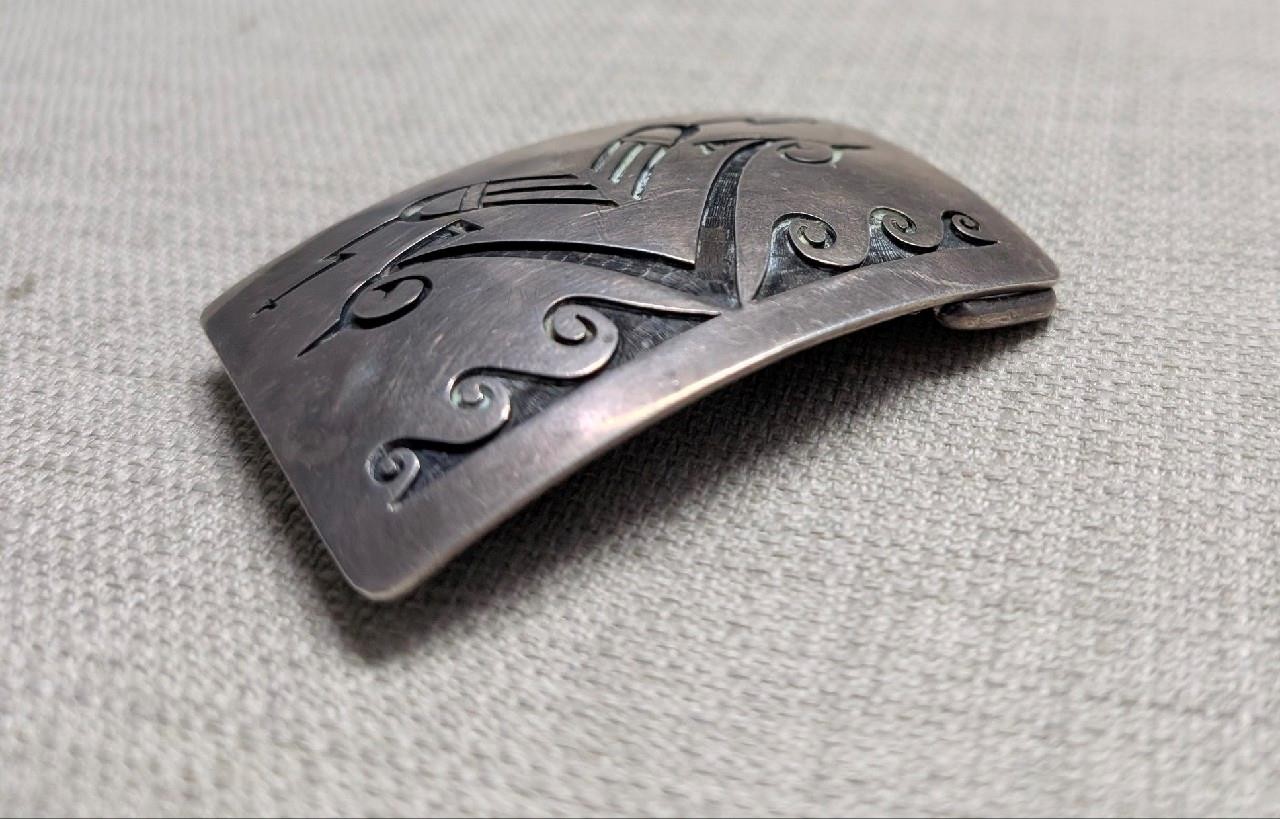 vintage HOPI belt buckle NATIVE AMERICAN INDIAN zuni MCBRIDE sterling silver