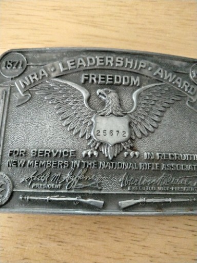 1871-1983 NRA Leadership Award Freedom #27642 Belt Buckle