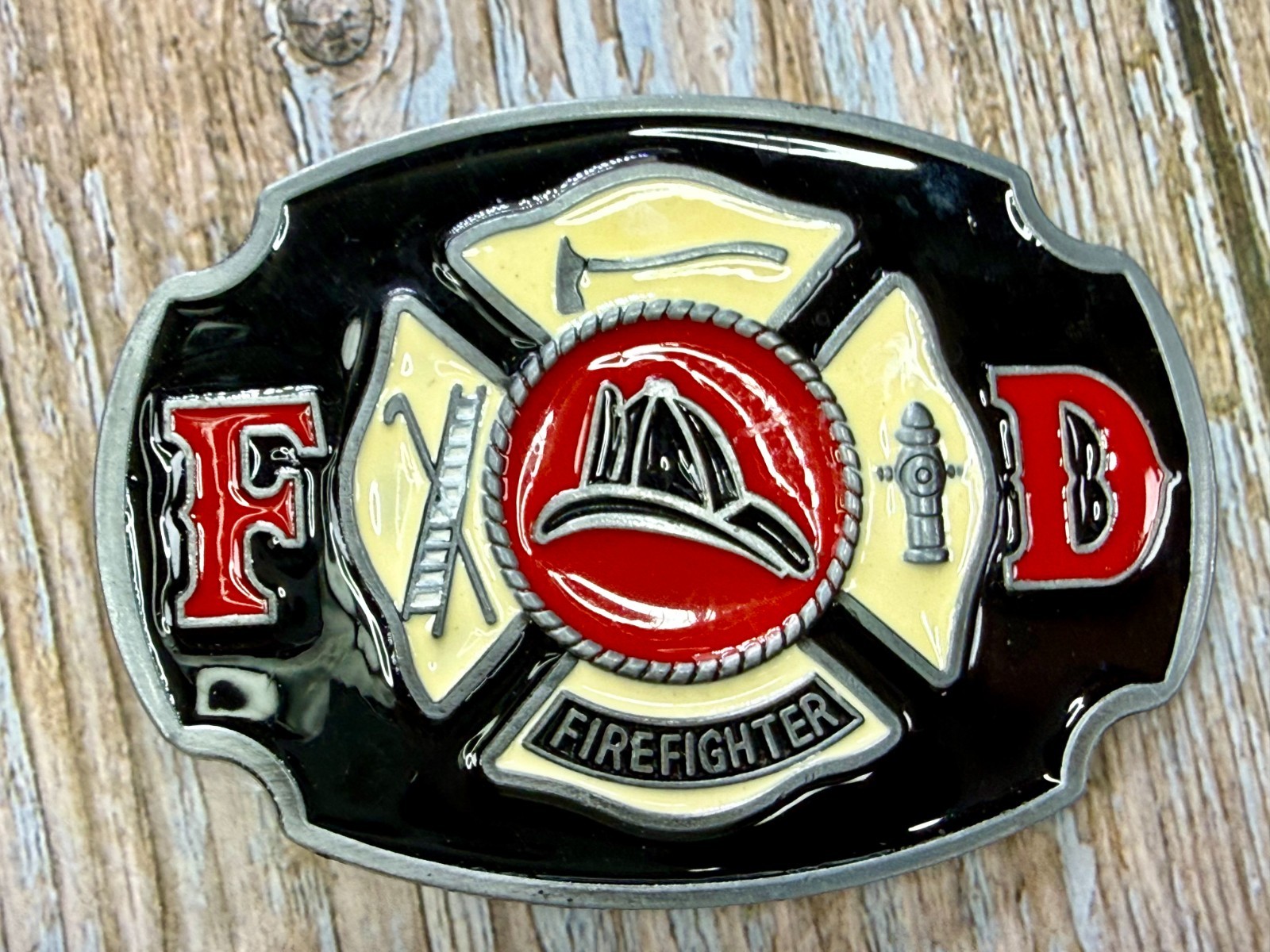 Firefighter Fire Department Fire Engine Fire Brigade Commemorative Belt Buckle