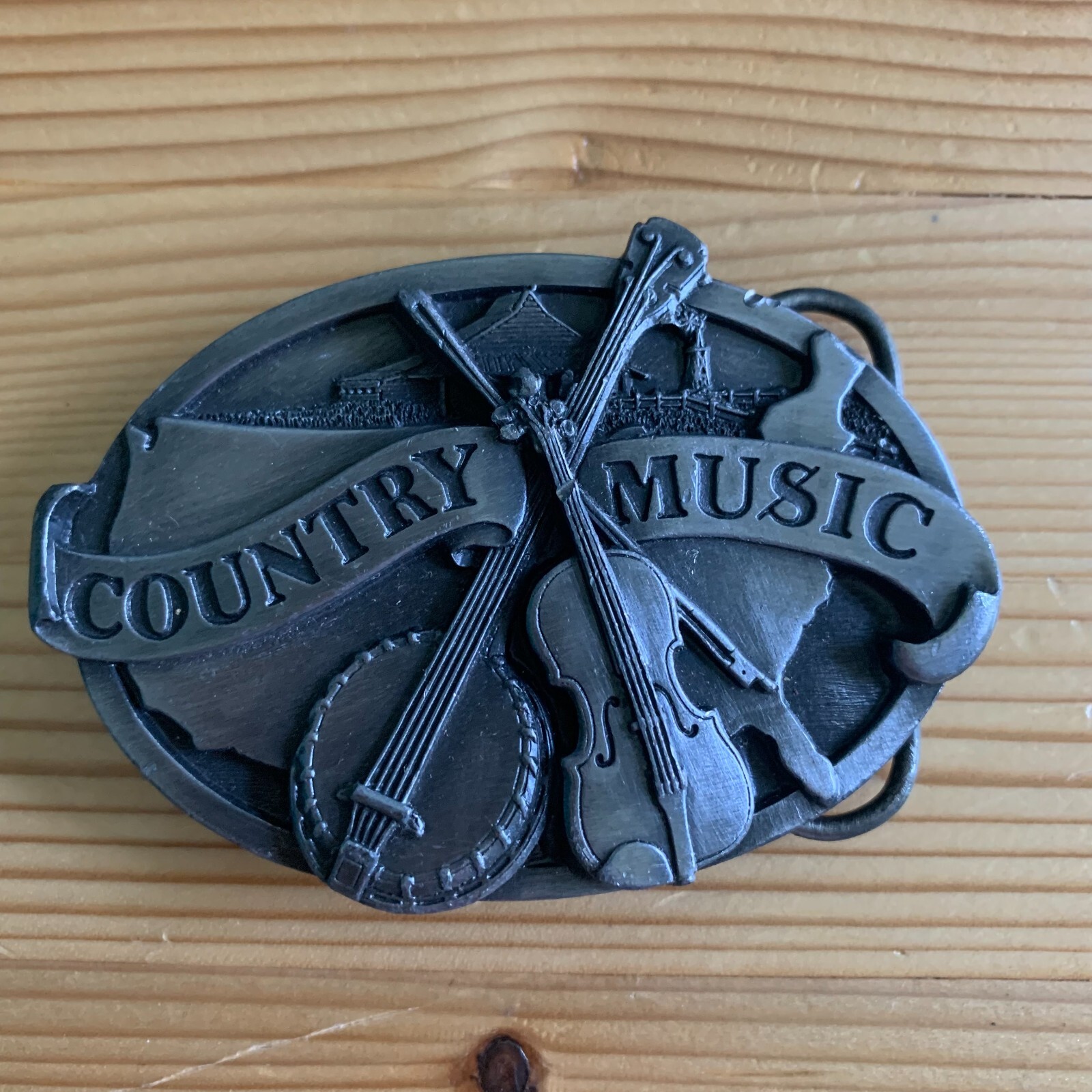 Country music western vintage belt buckle 1984 Williams Oregon E 29