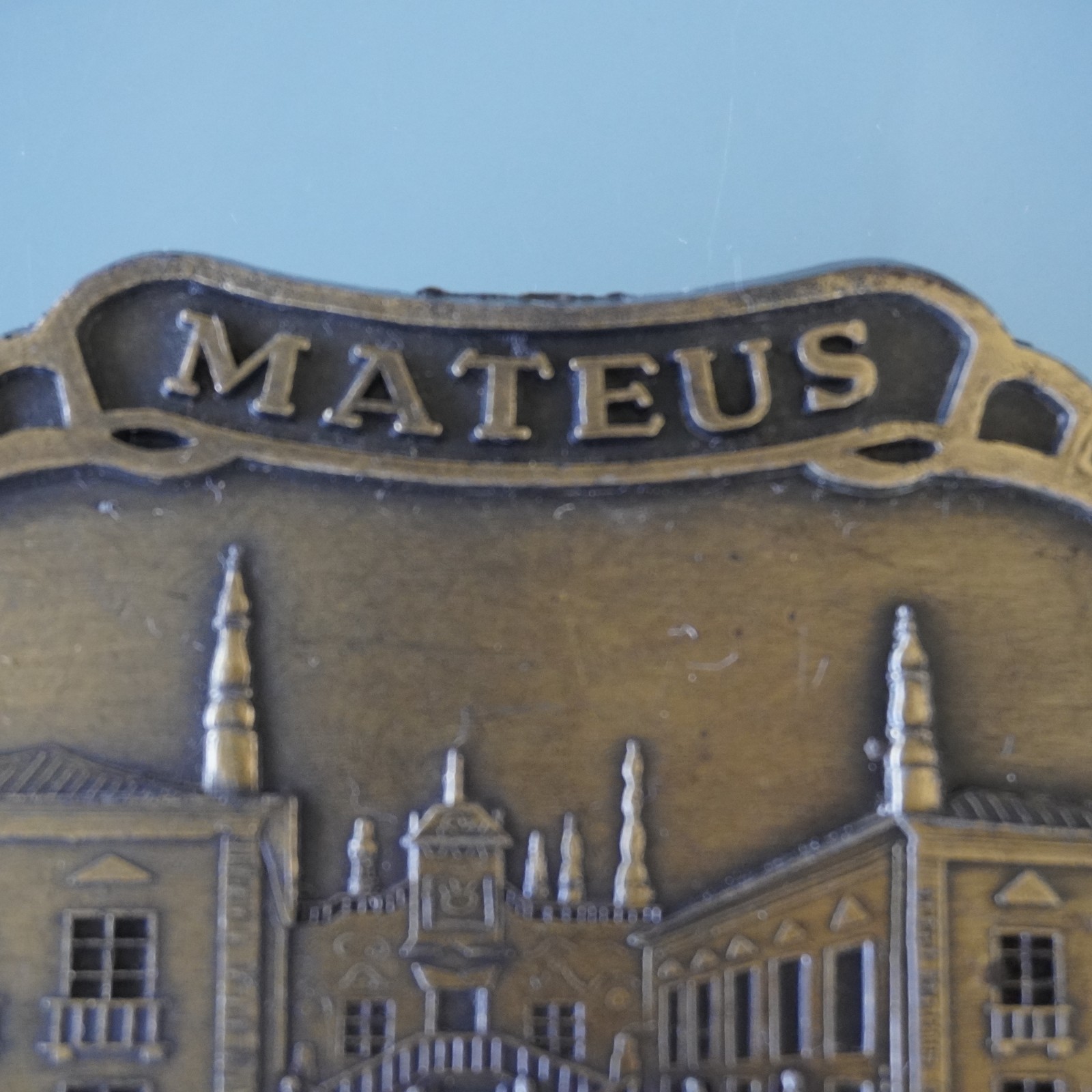 Vtg Mateus Rose Wine Brass Belt Buckle 1970s RJ Roberts Portugal Dark Academi