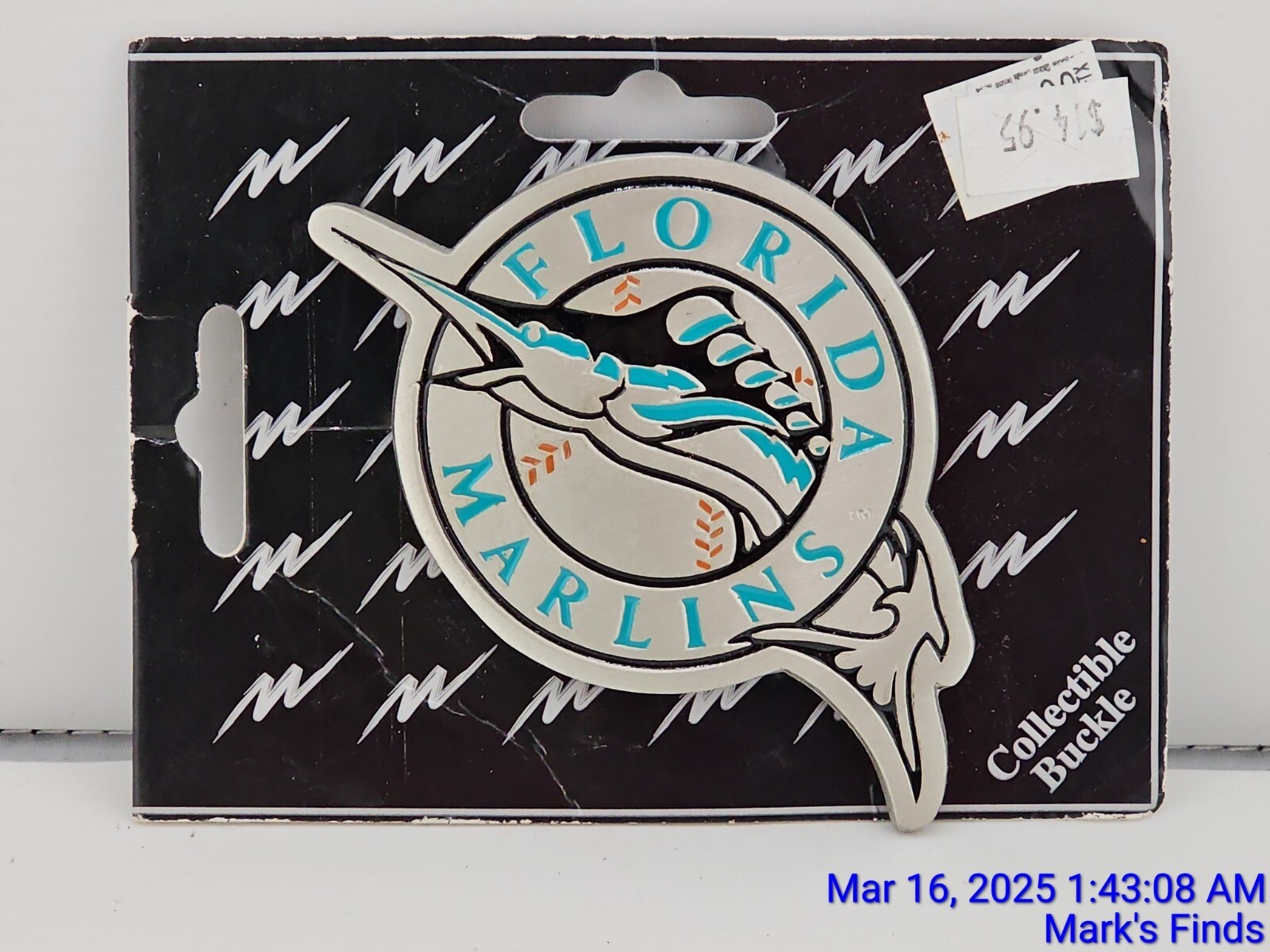 Florida Marlins MLB Major League Baseball Team Belt Buckle, By Great American