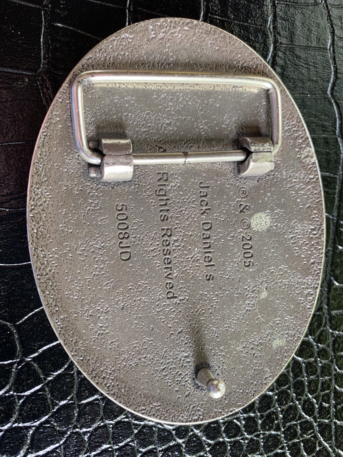 Jack Daniel’s Belt Buckle Old No. 7 Silvertone Oval Chunky 4” X 3” 2005 1.75”