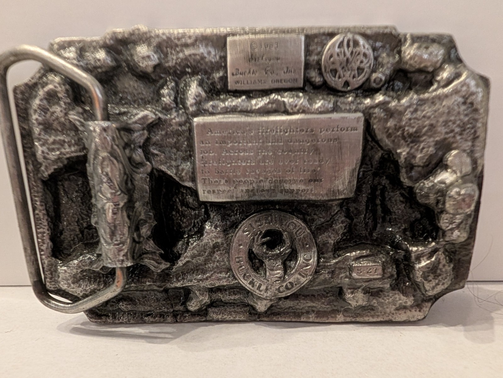 America&rsquo;s Firefighters, Ever Ready, Ever Willing Belt Buckle/Siskiyou Buckle Co.