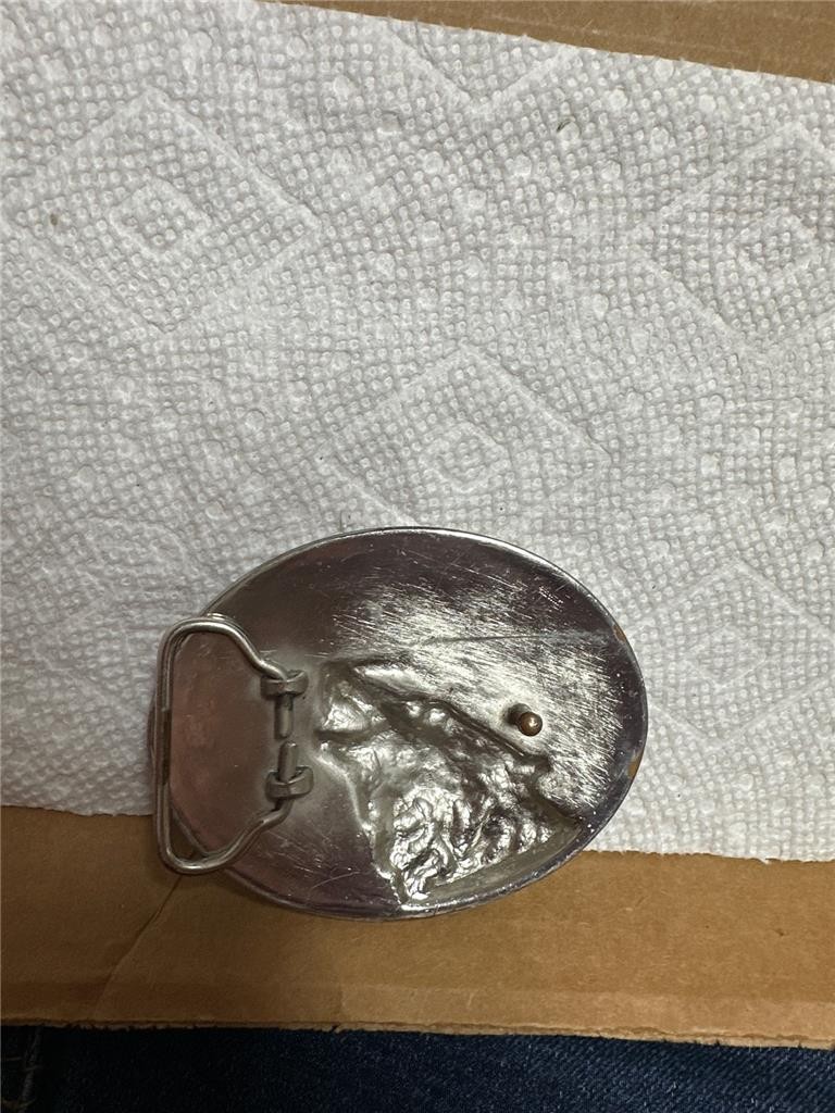 Vintage Howling Wolf Belt Buckle