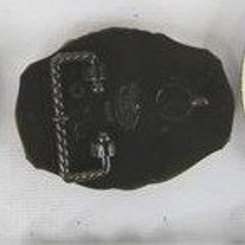 Vintage Oval Banded Agate Belt Buckle Purple Black Stone Silver Tone Western