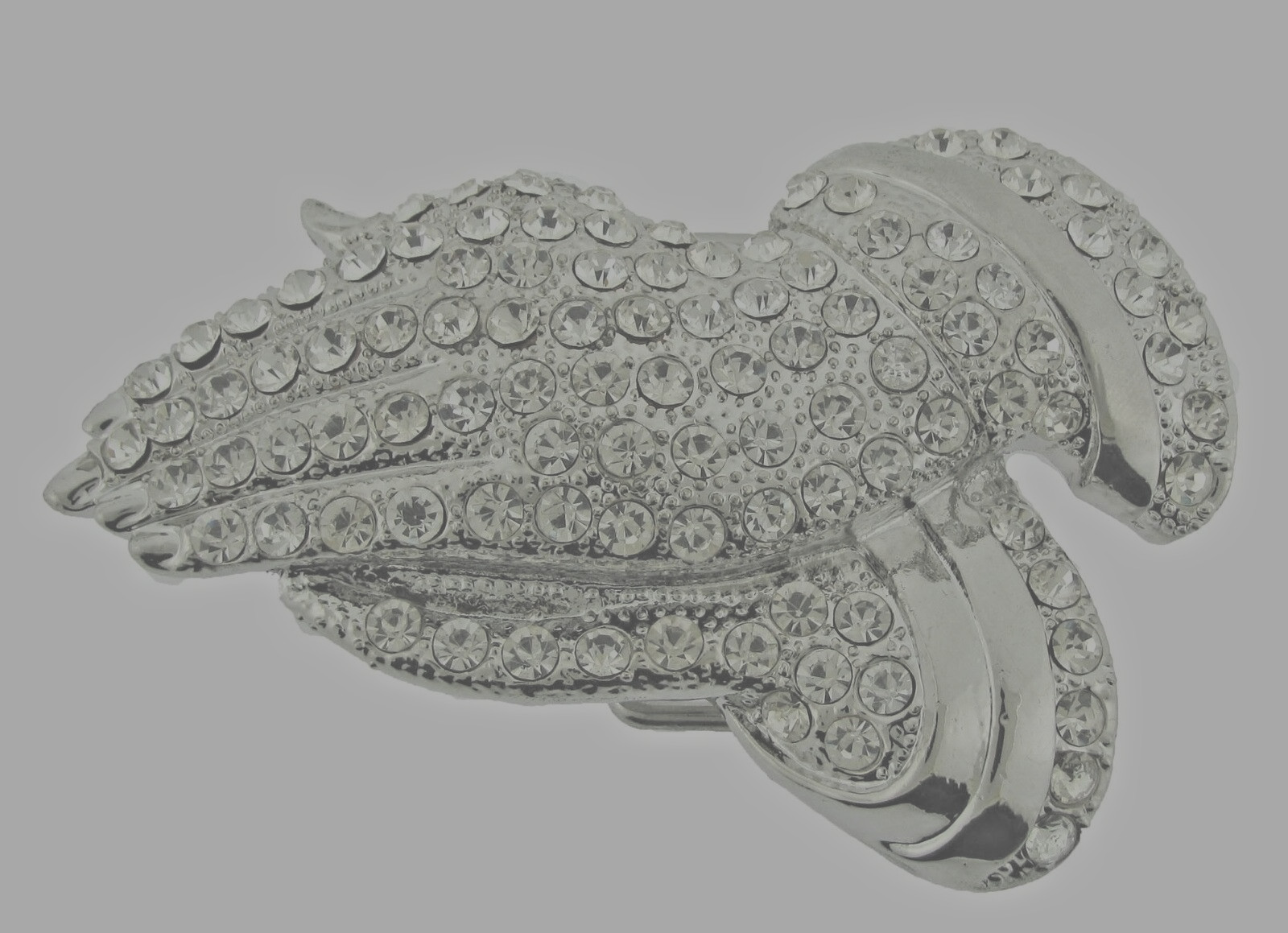 Praying Hands Belt Buckle New Men Women Silver Metal Iced Blinged Style Cowgirl