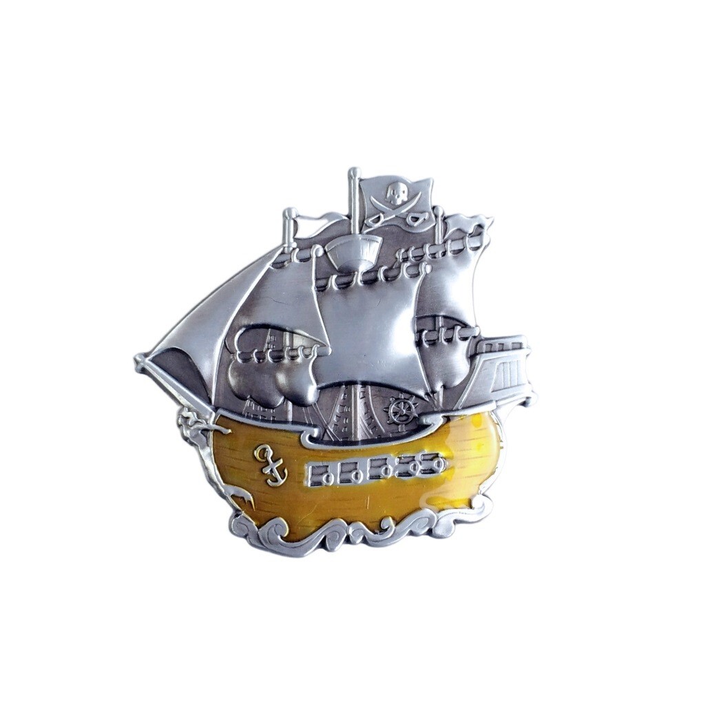 Vintage Style Enamel Warship Boat Belt Buckle Boucle de Ceinture