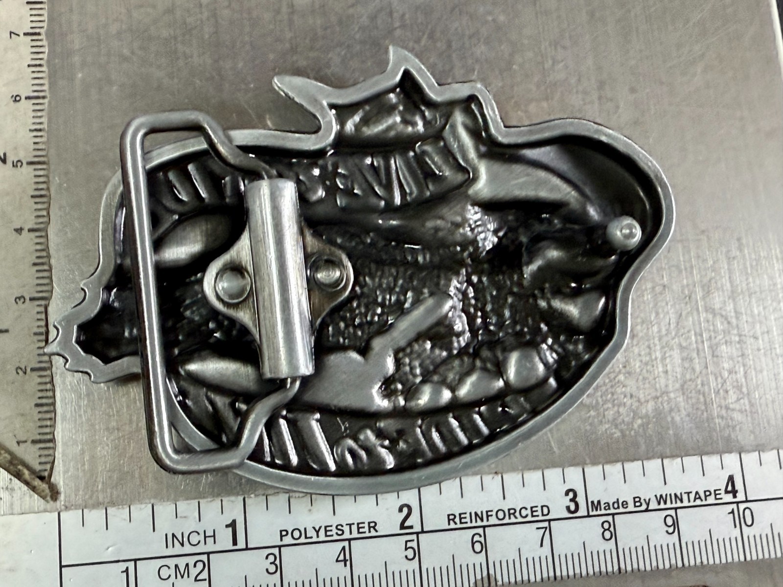 LIVE to RIDE, RIDE to LIVE Patriotic Eagle USA Motorcycle Bikers Belt Buckle