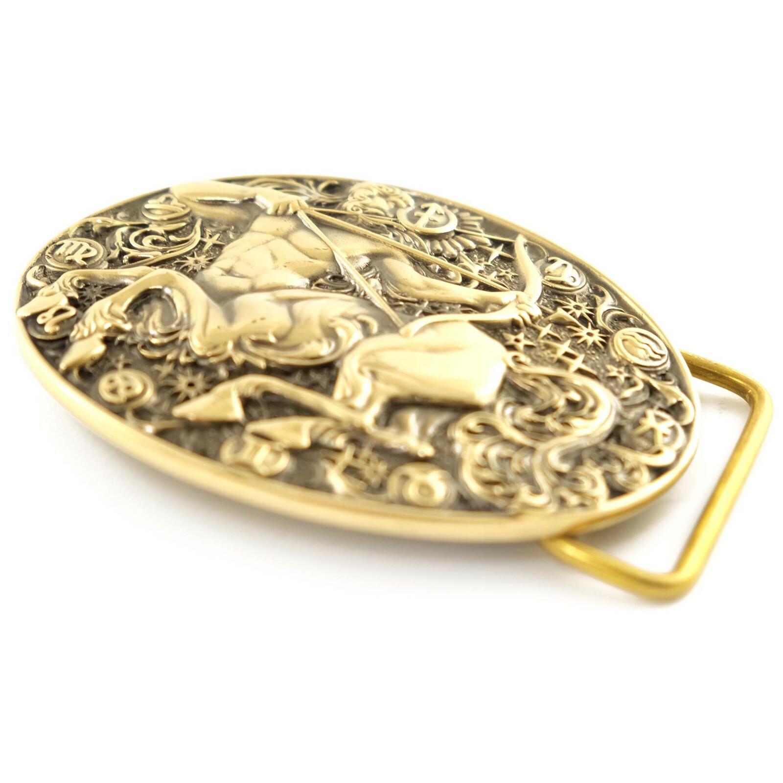 Sagittarius belt buckle, Horoscope Astrological Zodiac Sign brass belt buckle