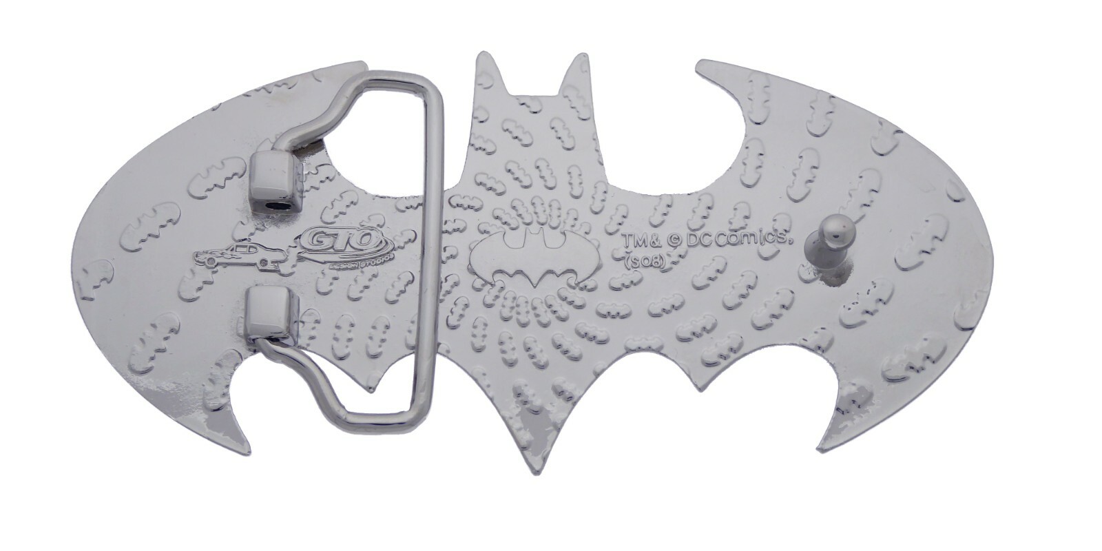 Batman belt buckle Halloween Costume DIE CUT SILVER CHROME ORIGINAL Comics Men