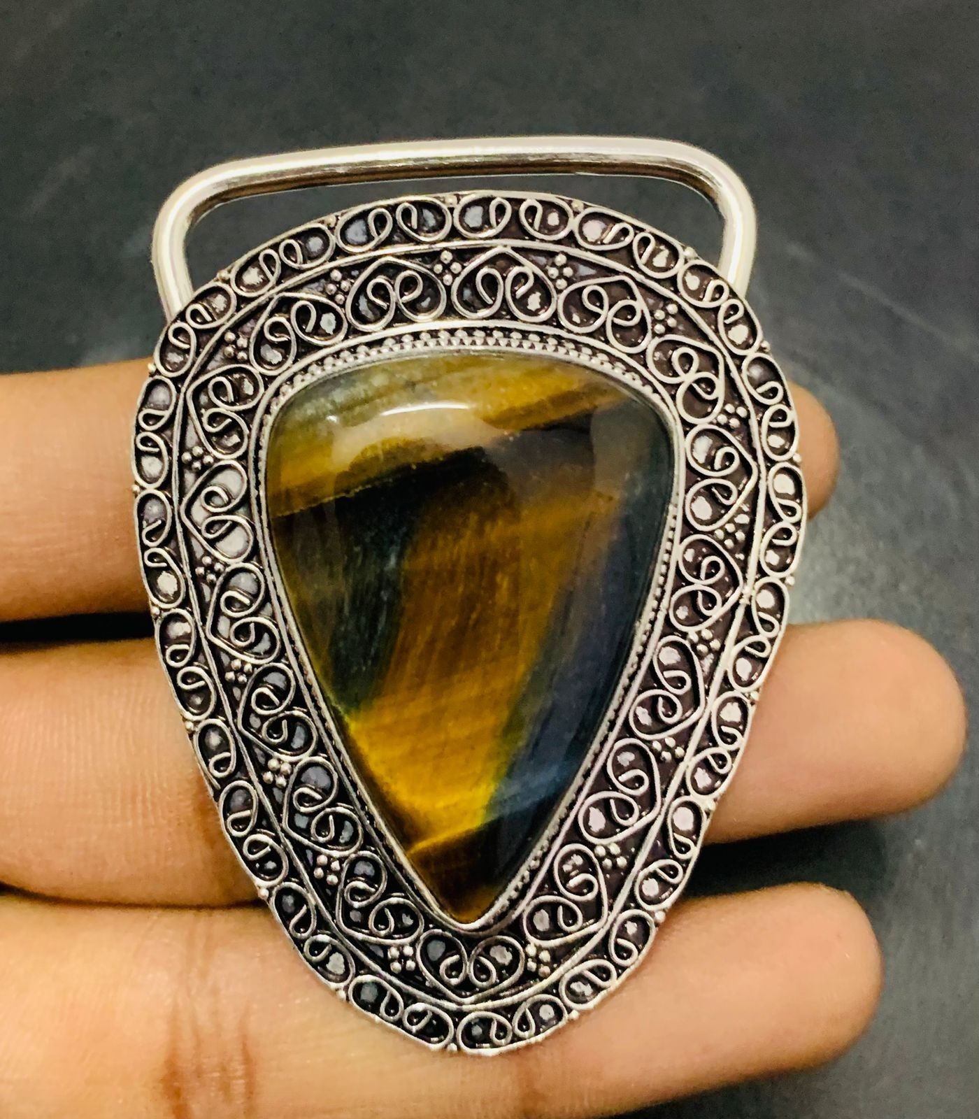 Tiger Eye Gemstone 925 Sterling Silver Handmade Belt Buckles Gift For Event