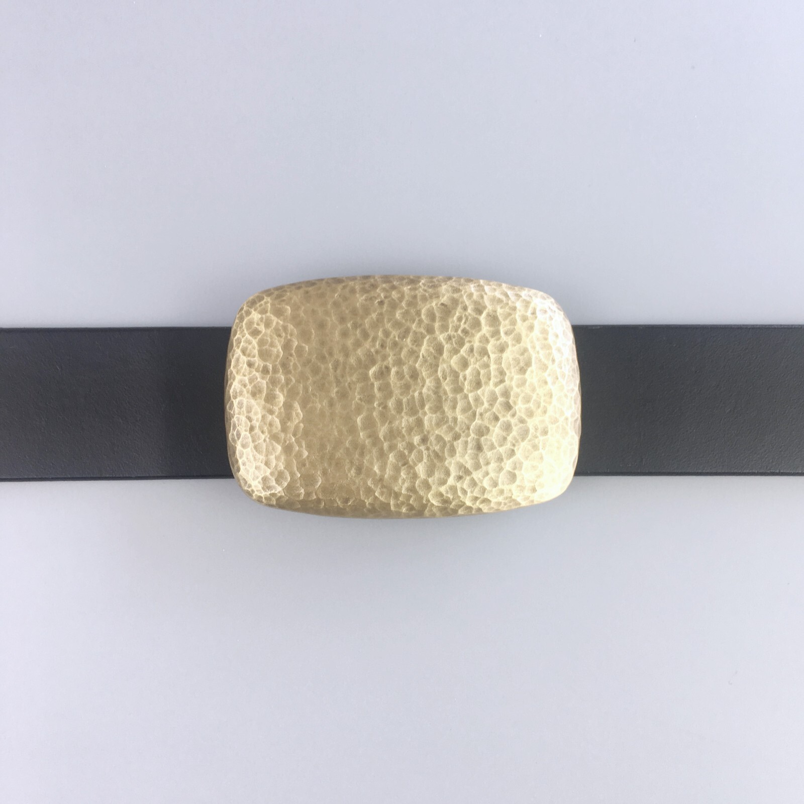 Vintage Bronze Plated Hammer Forged Rectangle Belt Buckle