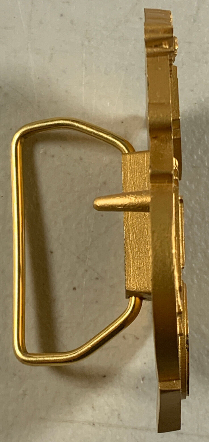 Harley Davidson Motorcycles #1 Police Badge Gold Belt Buckle 2.75&Prime; Tall Jostens