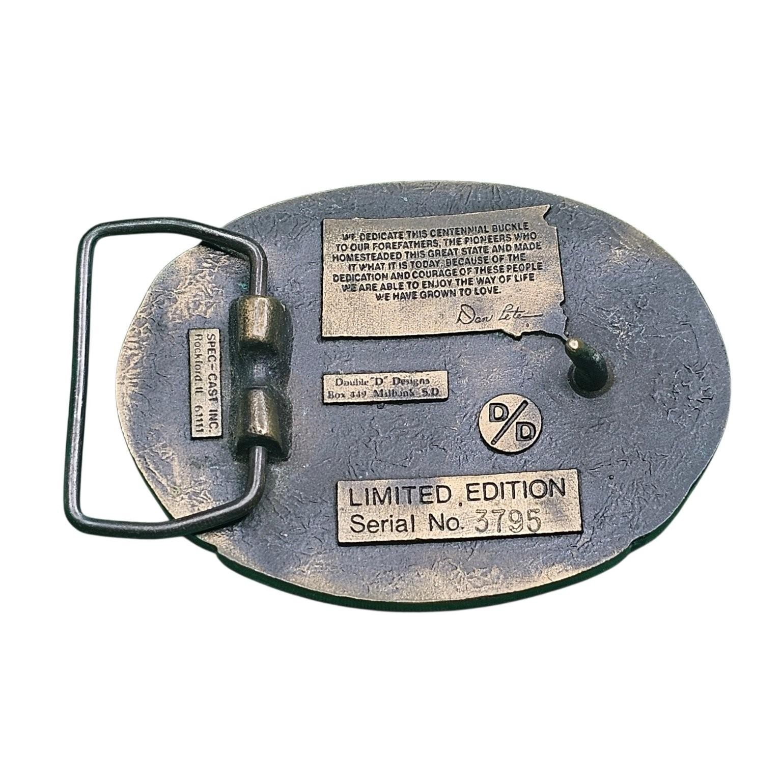 South Dakota Celebrate The Century Belt Buckle Bronze