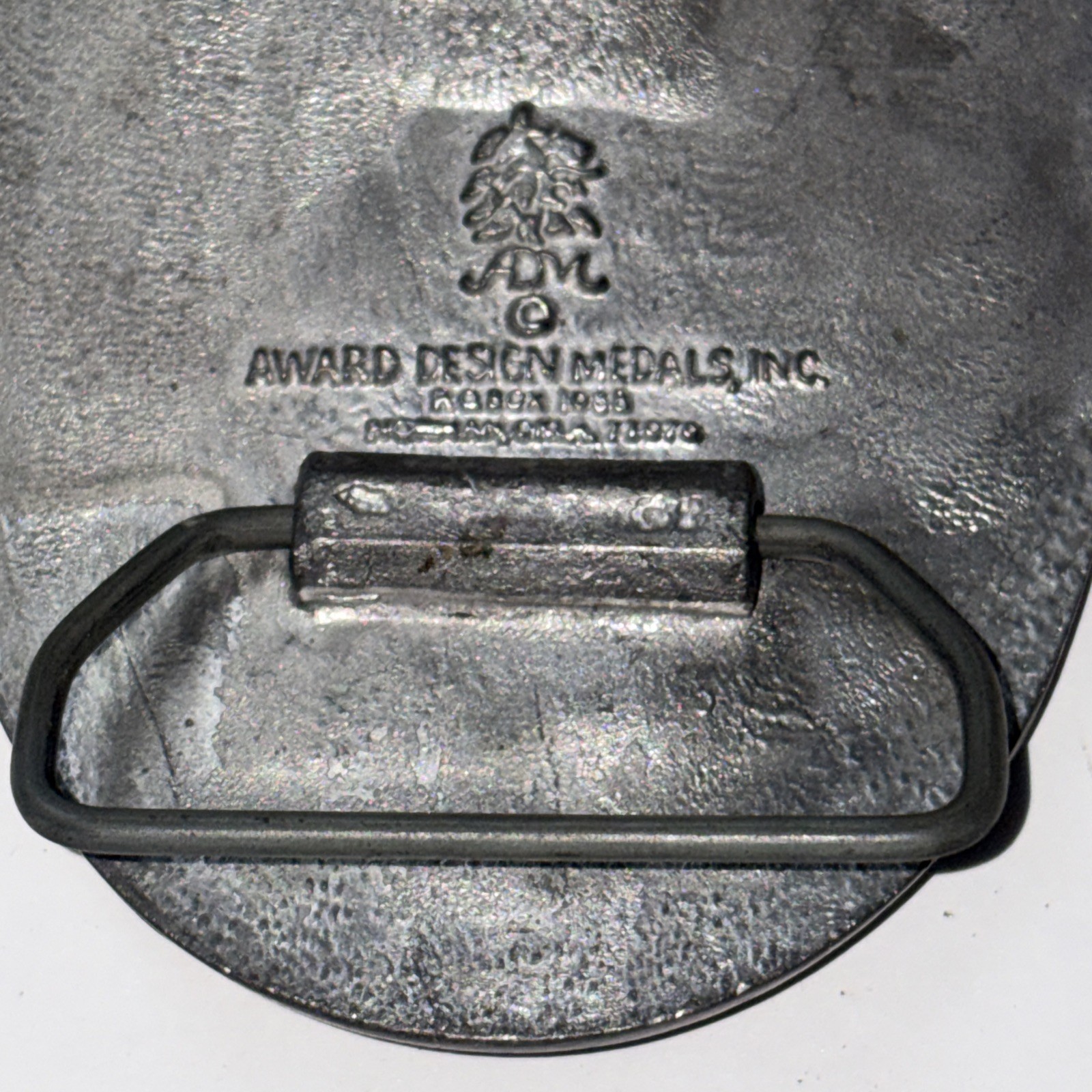 Vintage Welder Welding Award Design Medals Inc Oklahoma Diecast Belt Buckle