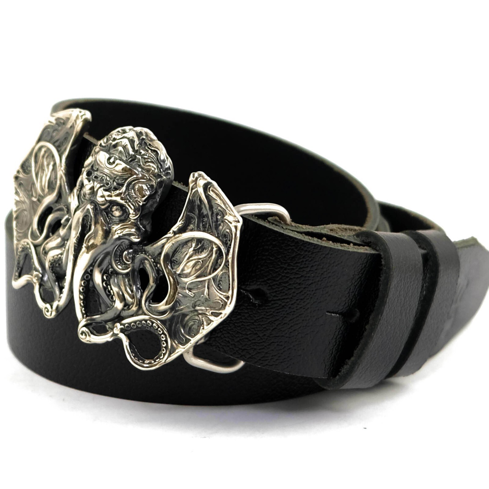 German silver belt buckle Cthulhu, Cthulhu Myths belt buckle, Skull buckle