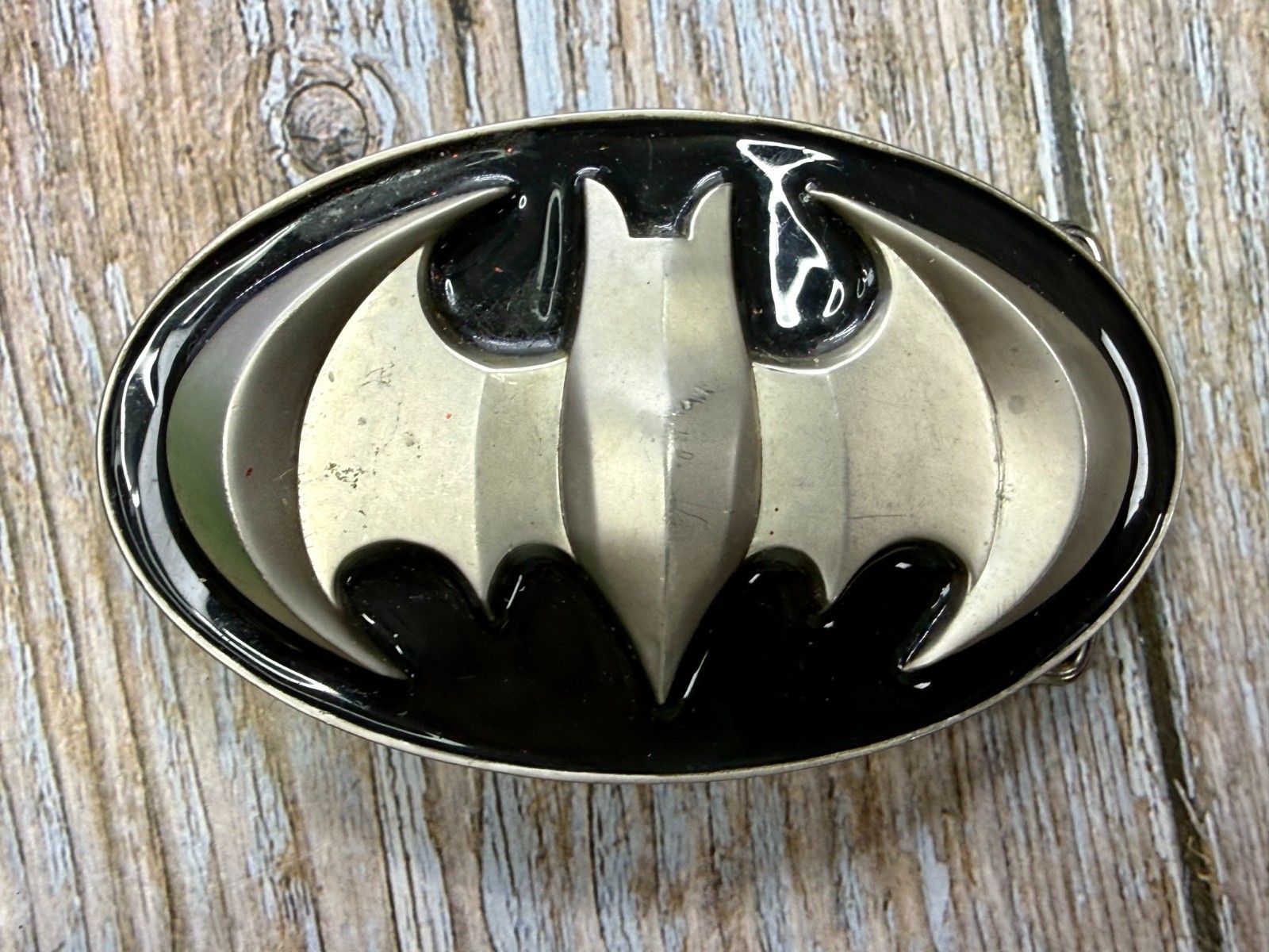 Batman Dc Comics Superhero S07 Black & Grey Raised 3D GTO Oval Belt Buckle