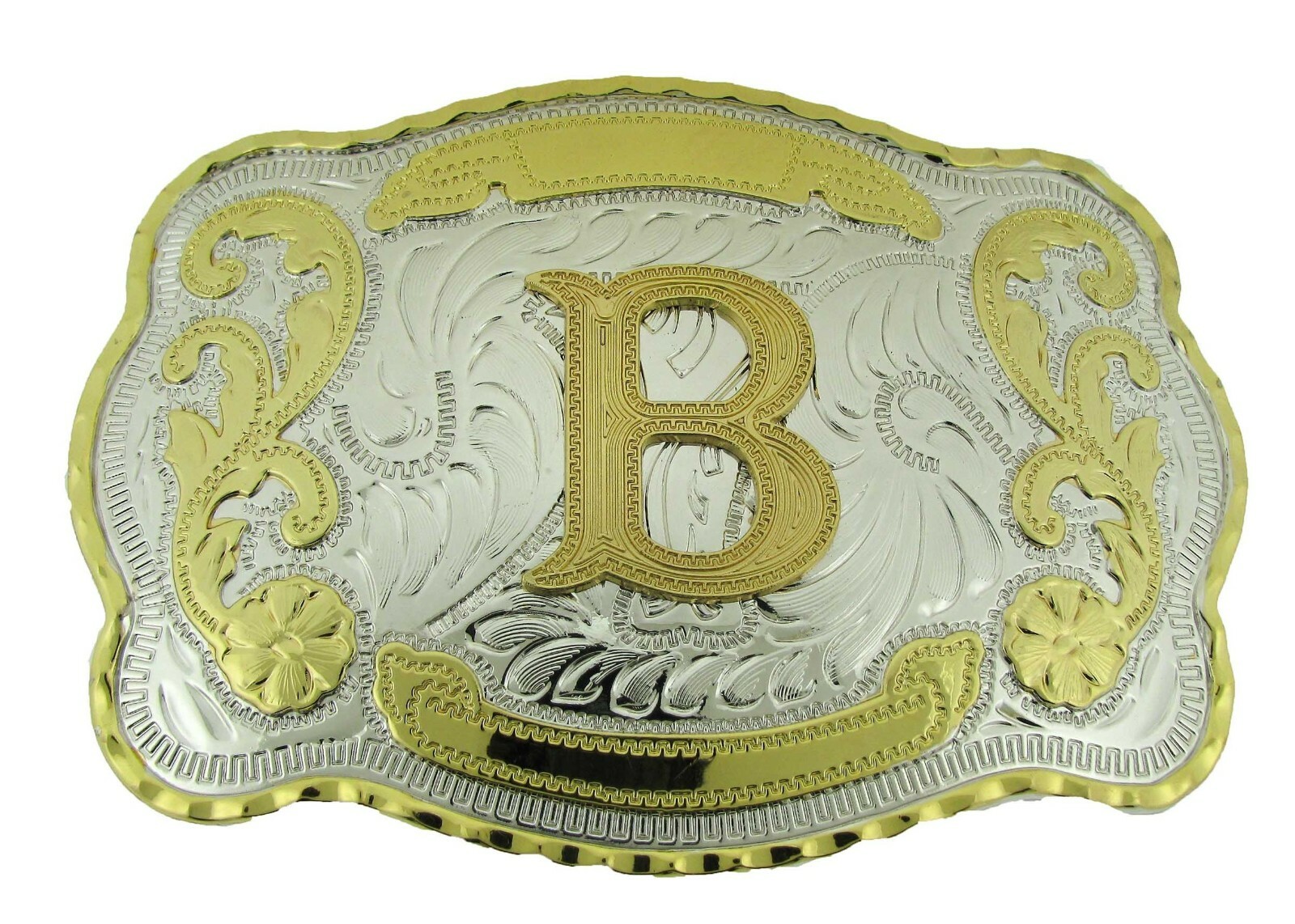 Initial Letter Monogram Alphabet A-Z Western Cowboy Men Women Cowgirl Belt Bucke