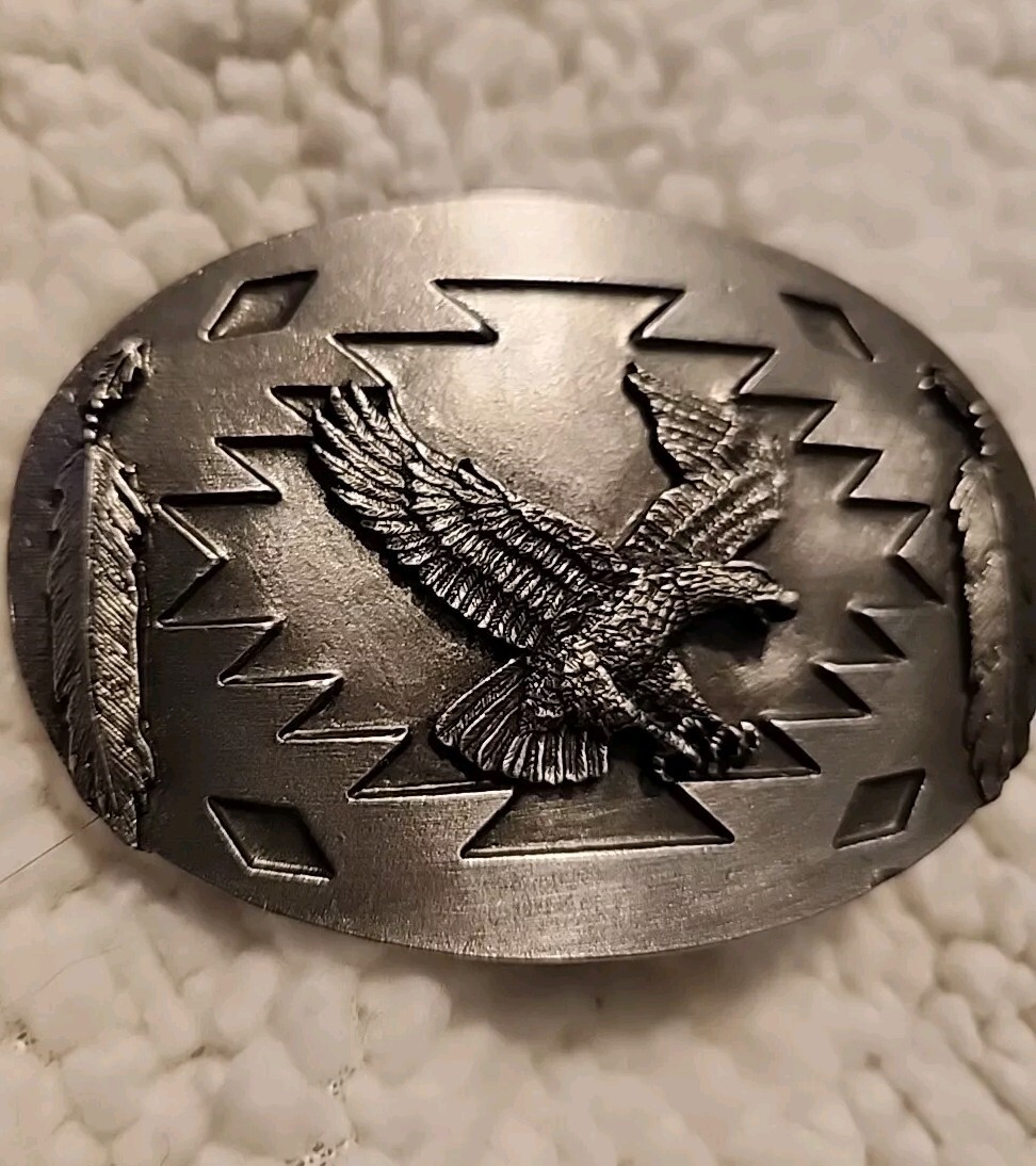 1993 Arroyo Grande Buckle Co Bald Eagle Pewter Belt Buckle. Men&rsquo;s Western Wear