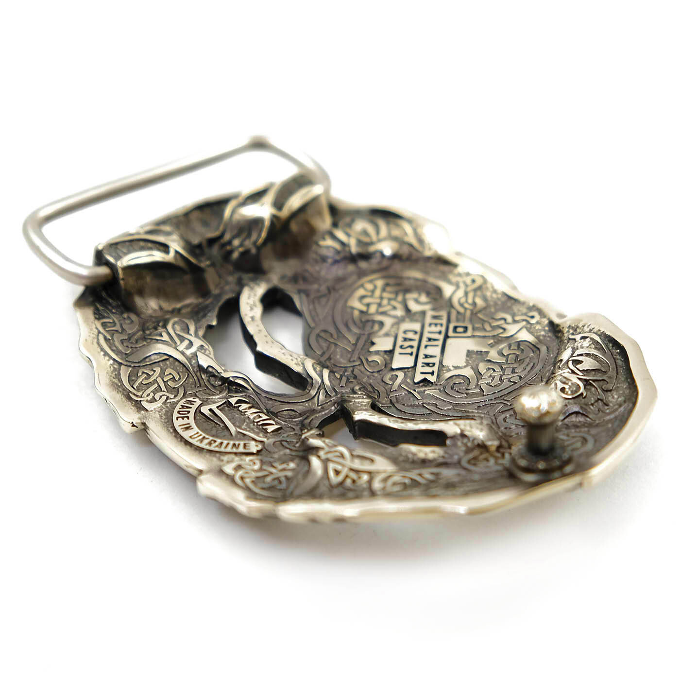 German silver belt buckle Yggdrasil, Norse mythology, Scandinavian tree of life